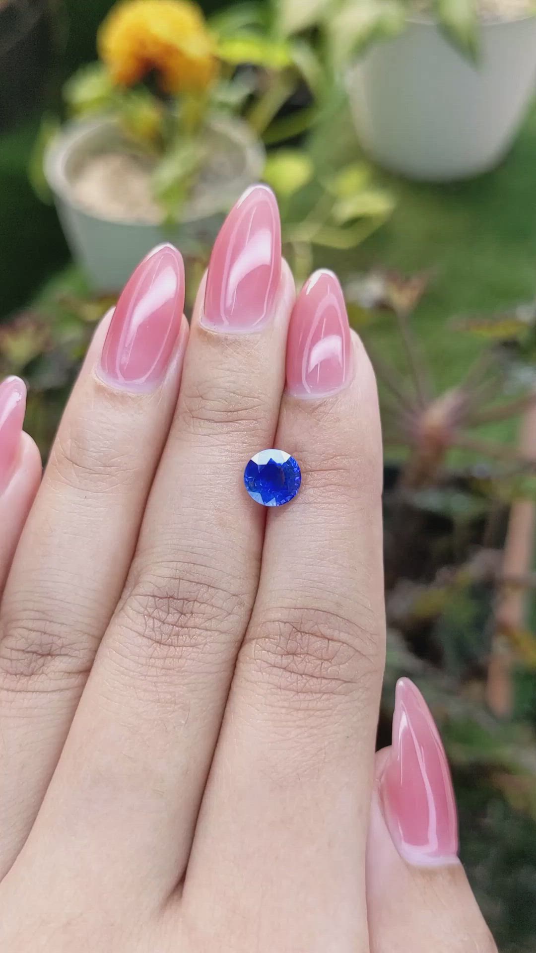 1.57 Ct. Blue Sapphire from Ceylon (Sri Lanka) Size Video