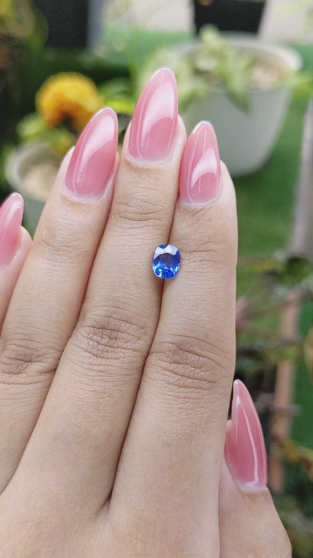 1.14 Ct. Blue Sapphire from Ceylon (Sri Lanka) Size Video