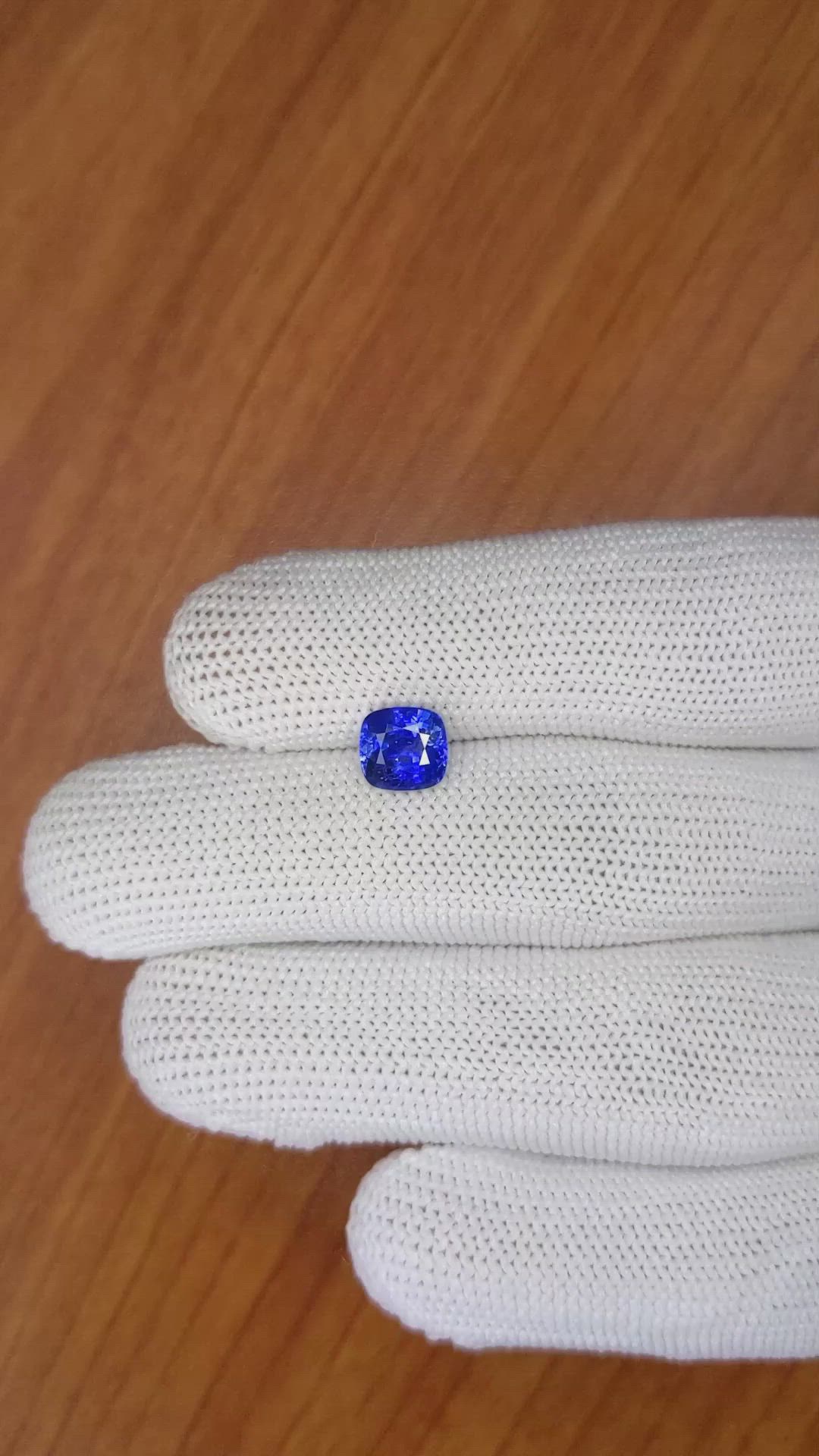 1.97 Ct. Blue Sapphire from Ceylon (Sri Lanka) Size Video