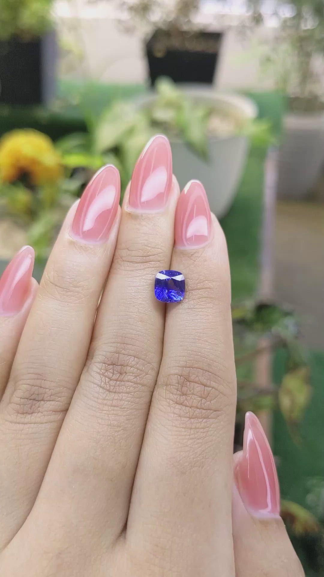 1.97 Ct. Blue Sapphire from Ceylon (Sri Lanka) Size Video
