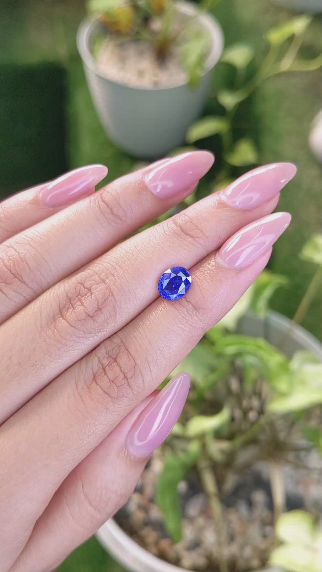 2.01 Ct. Blue Sapphire from Ceylon (Sri Lanka) Size Video