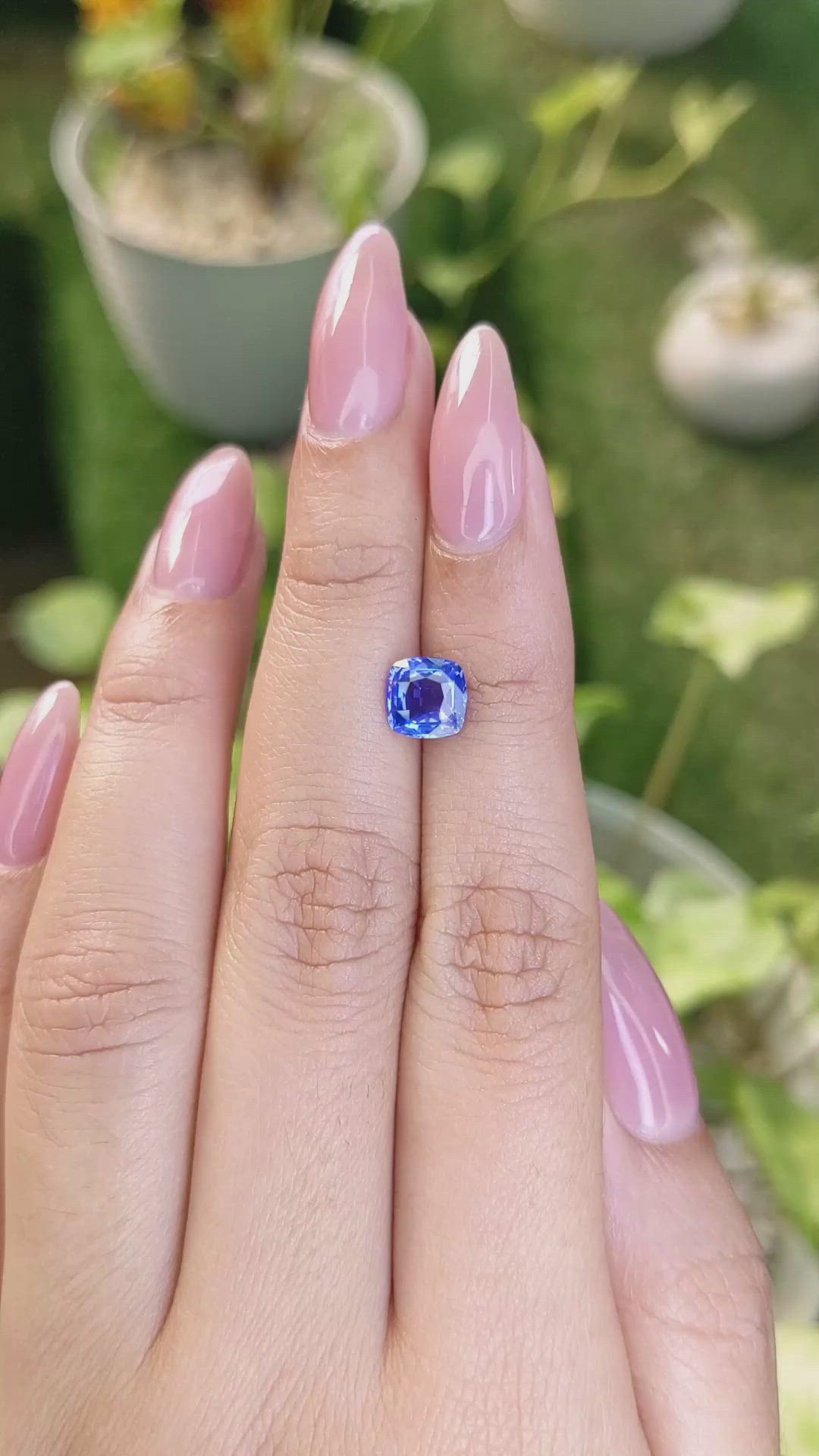1.48 Ct. Blue Sapphire from Ceylon (Sri Lanka) Size Video