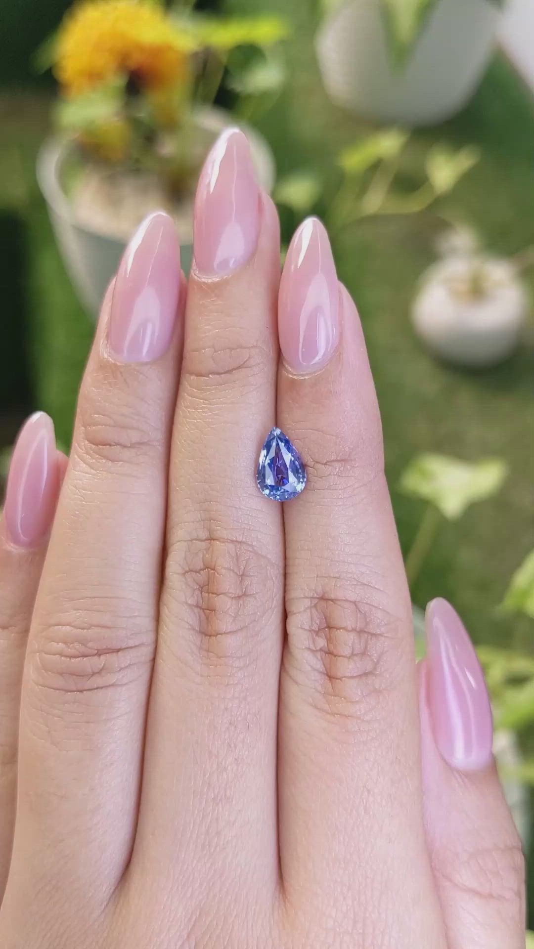 1.75 Ct. Blue Sapphire from Ceylon (Sri Lanka) Size Video