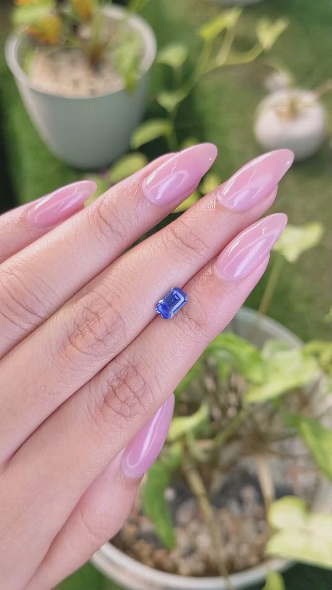 1.22 Ct. Blue Sapphire from Ceylon (Sri Lanka) Size Video