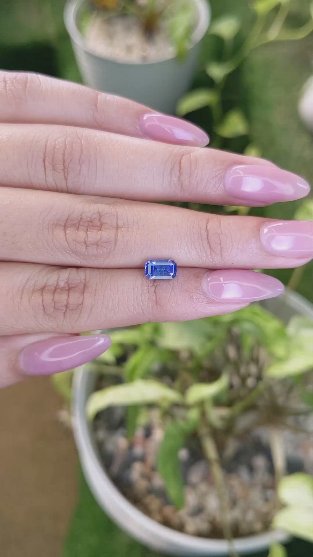 1.22 Ct. Blue Sapphire from Ceylon (Sri Lanka) Size Video
