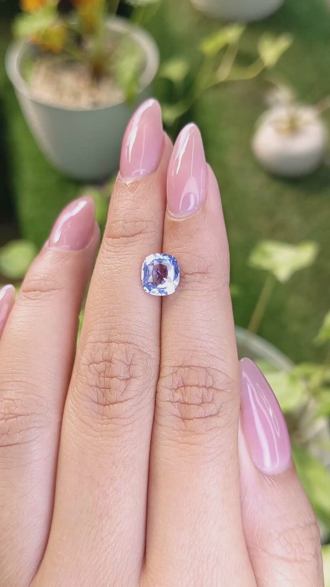 2.07 Ct. Blue Sapphire from Ceylon (Sri Lanka) Size Video