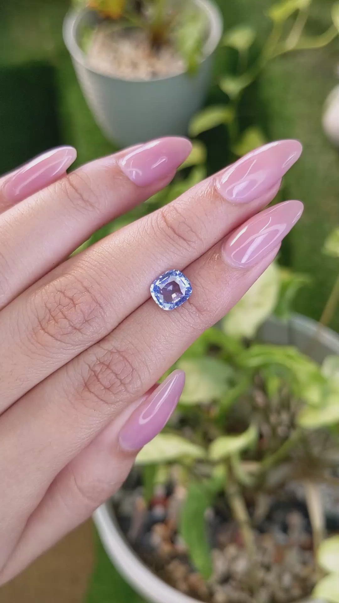 2.07 Ct. Blue Sapphire from Ceylon (Sri Lanka) Size Video