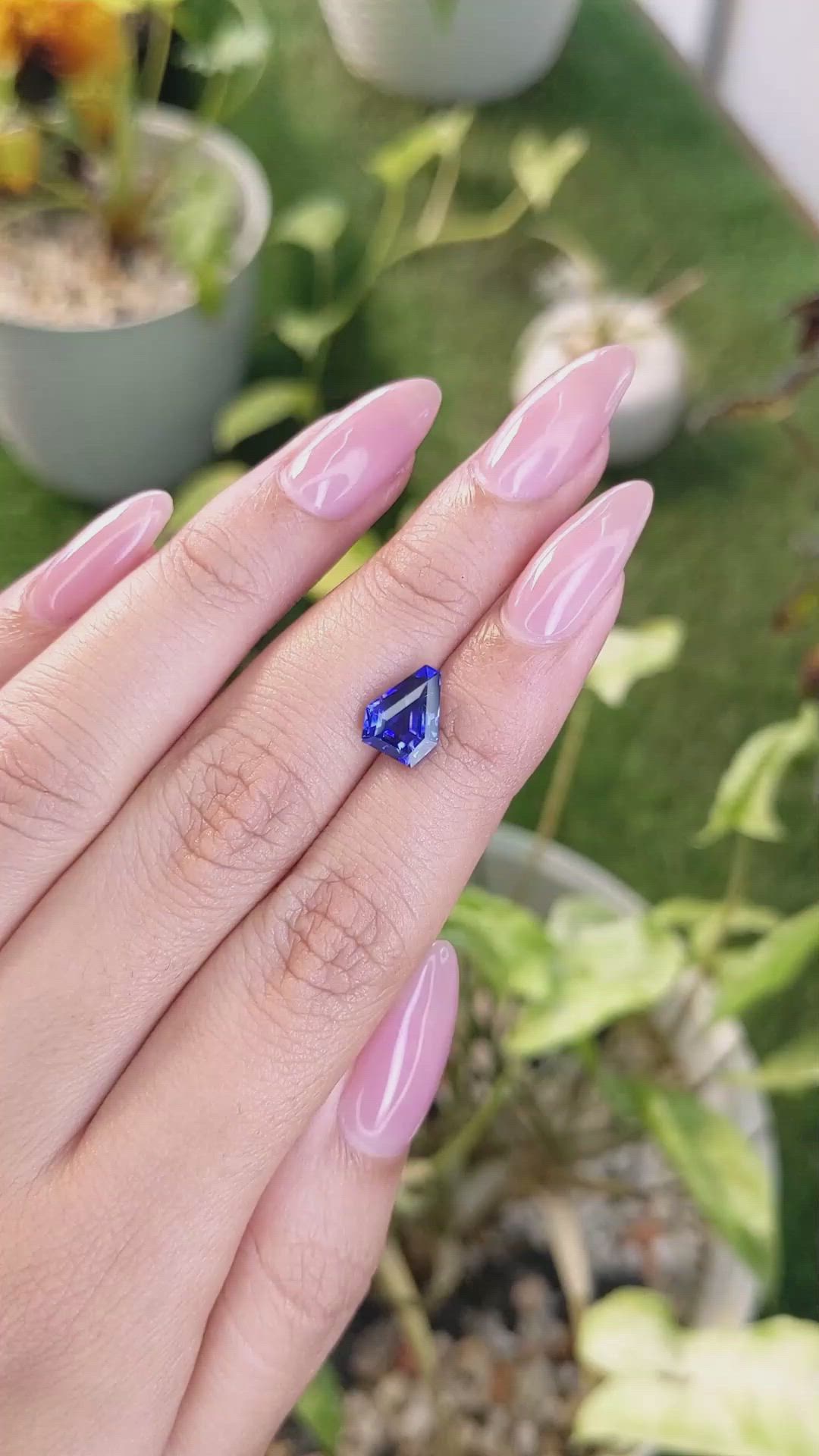 2.70 Ct. Blue Sapphire from Ceylon (Sri Lanka) Size Video