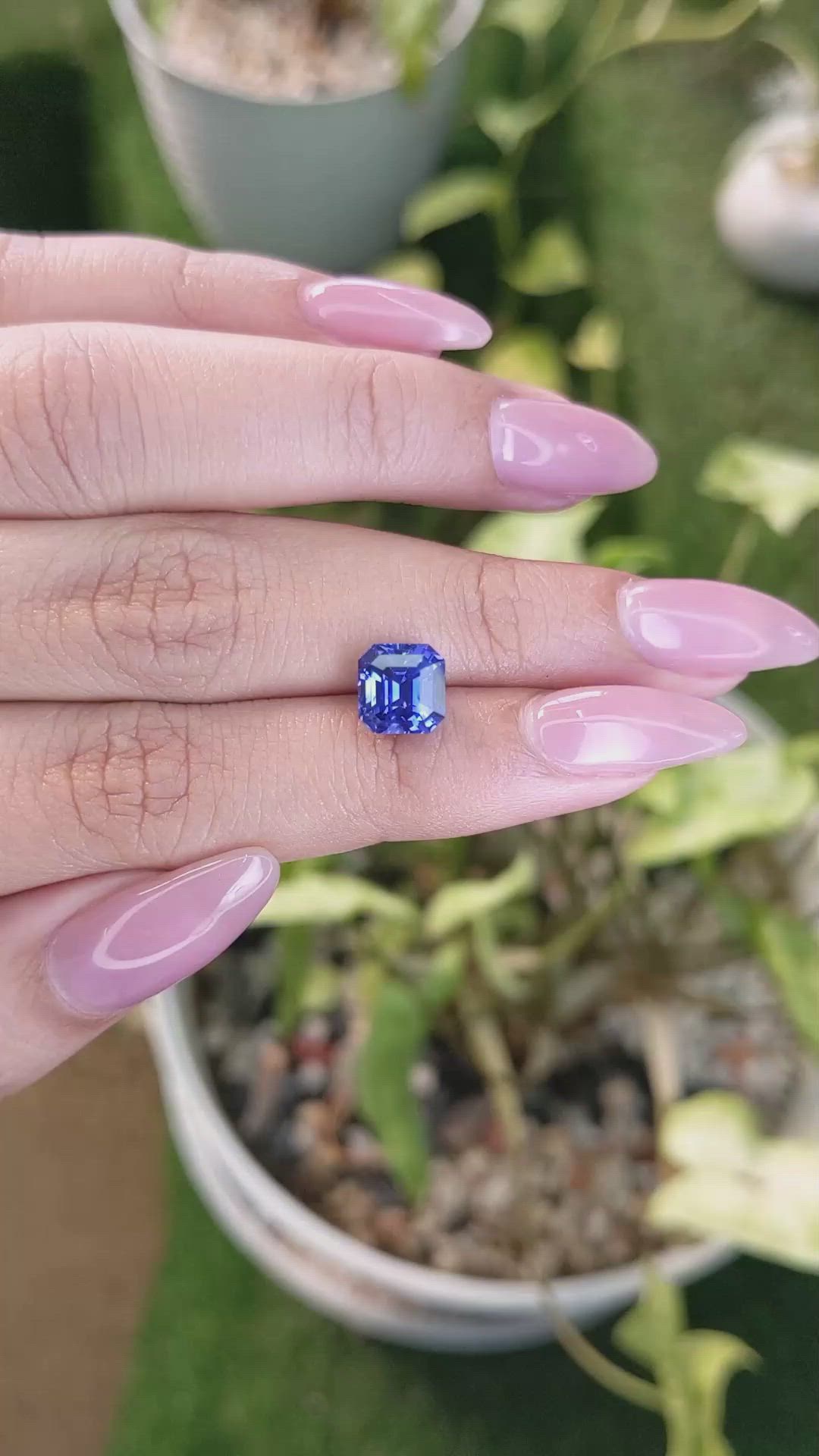 3.06 Ct. Blue Sapphire from Ceylon (Sri Lanka) Size Video