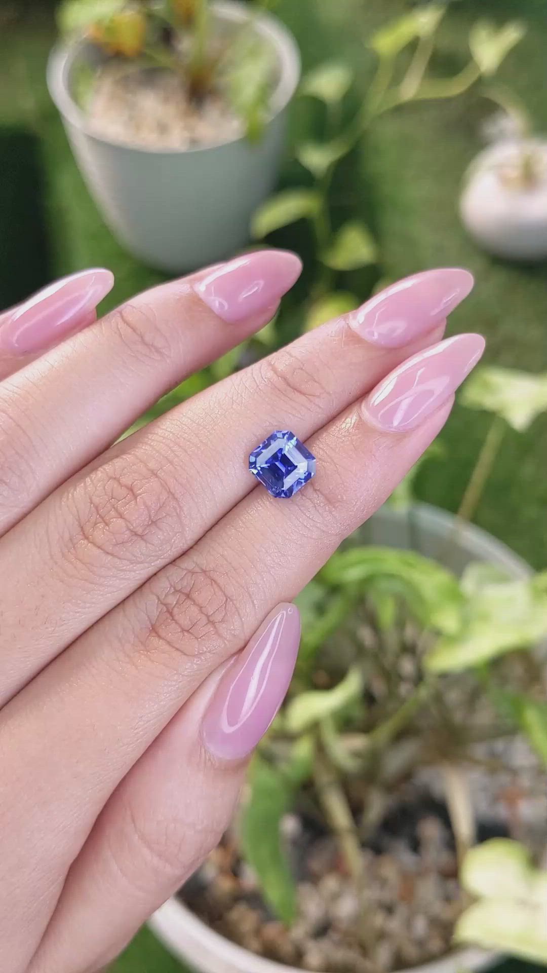 3.06 Ct. Blue Sapphire from Ceylon (Sri Lanka) Size Video