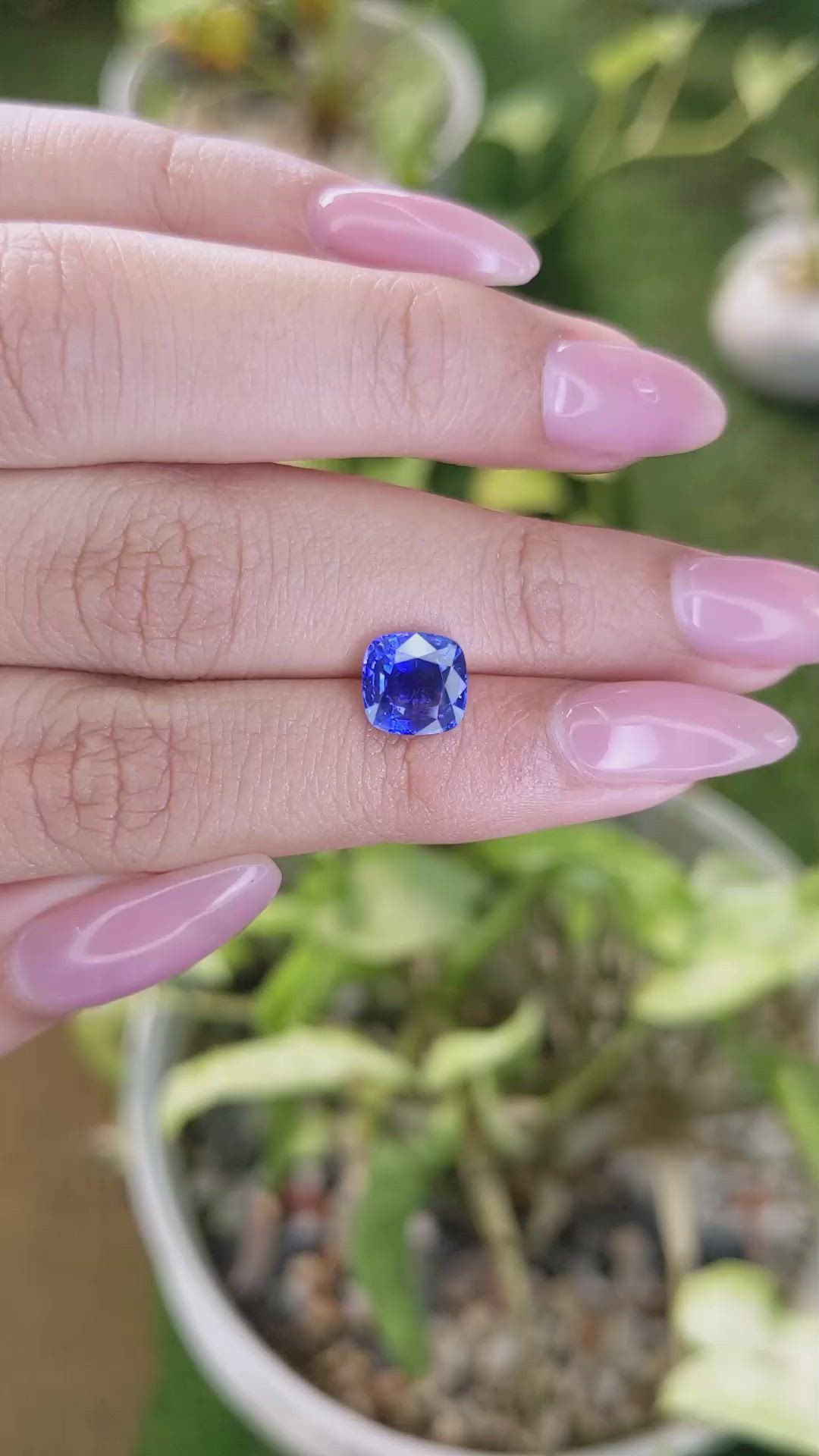 2.54 Ct. Blue Sapphire from Ceylon (Sri Lanka) Size Video