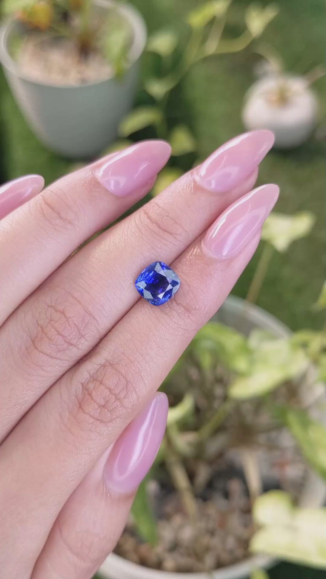 2.54 Ct. Blue Sapphire from Ceylon (Sri Lanka) Size Video