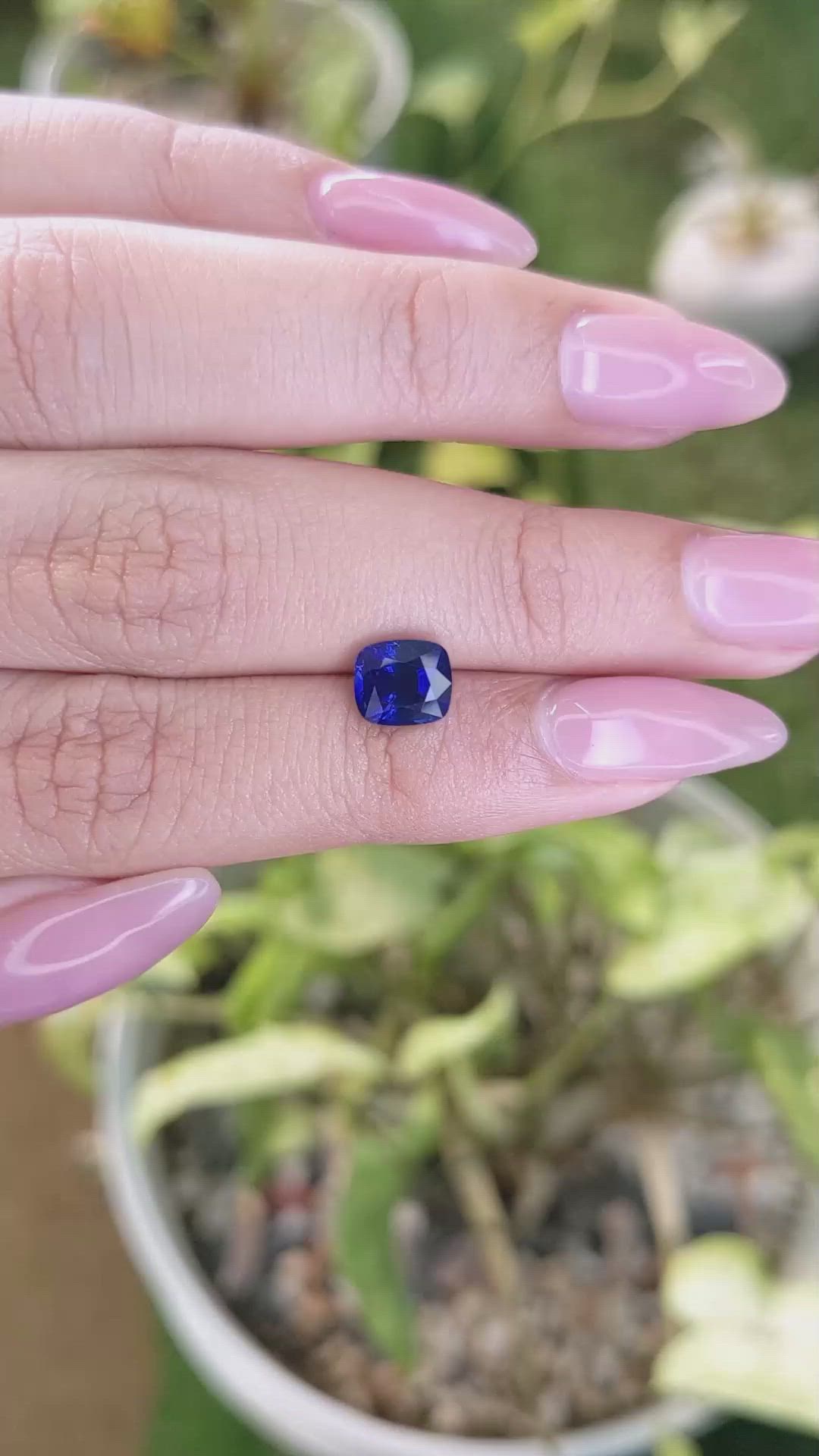 2.06 Ct. Blue Sapphire from Ceylon (Sri Lanka) Size Video