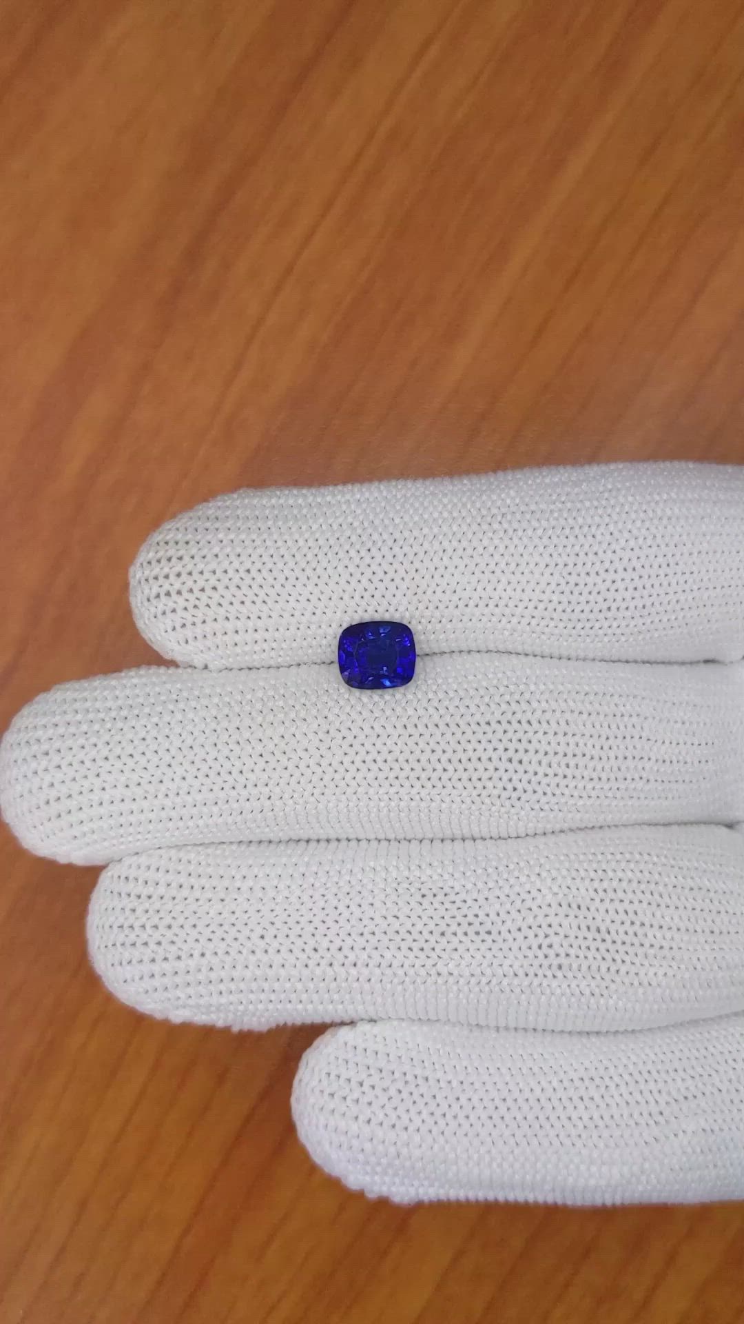 2.06 Ct. Blue Sapphire from Ceylon (Sri Lanka) Size Video