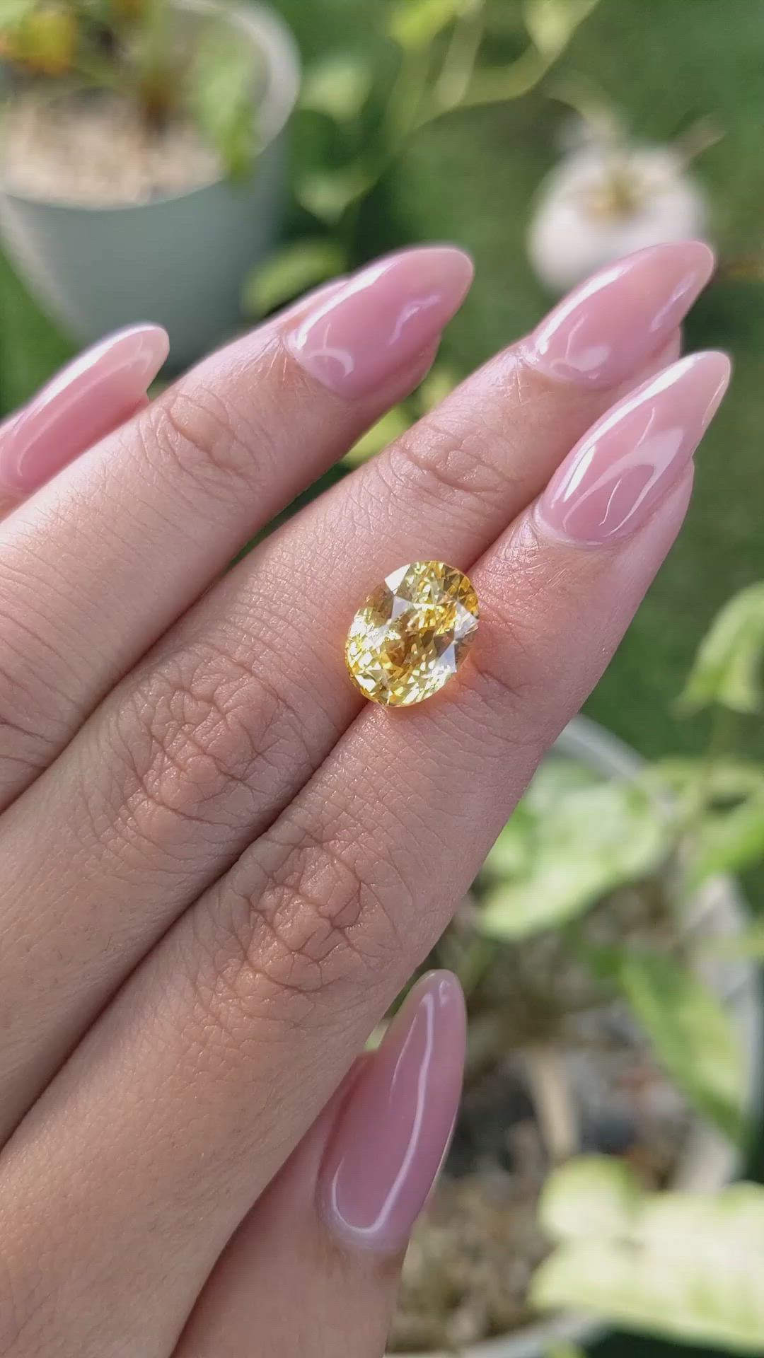 6.70 Ct. Yellow Sapphire from Ceylon (Sri Lanka) Size Video