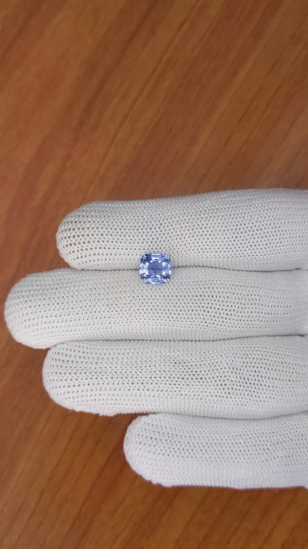 1.78 Ct. Blue Sapphire from Ceylon (Sri Lanka) Size Video