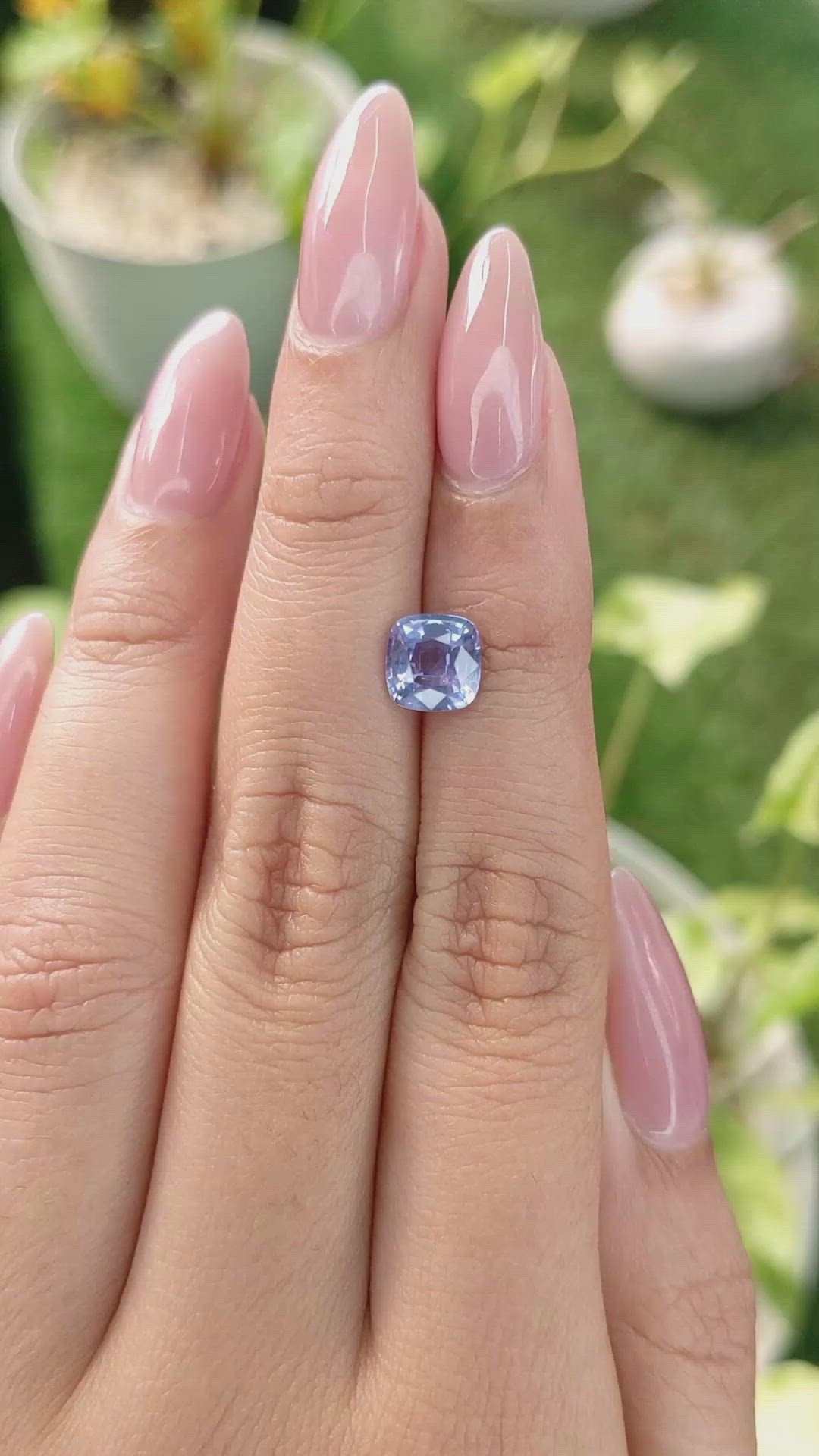 1.78 Ct. Blue Sapphire from Ceylon (Sri Lanka) Size Video