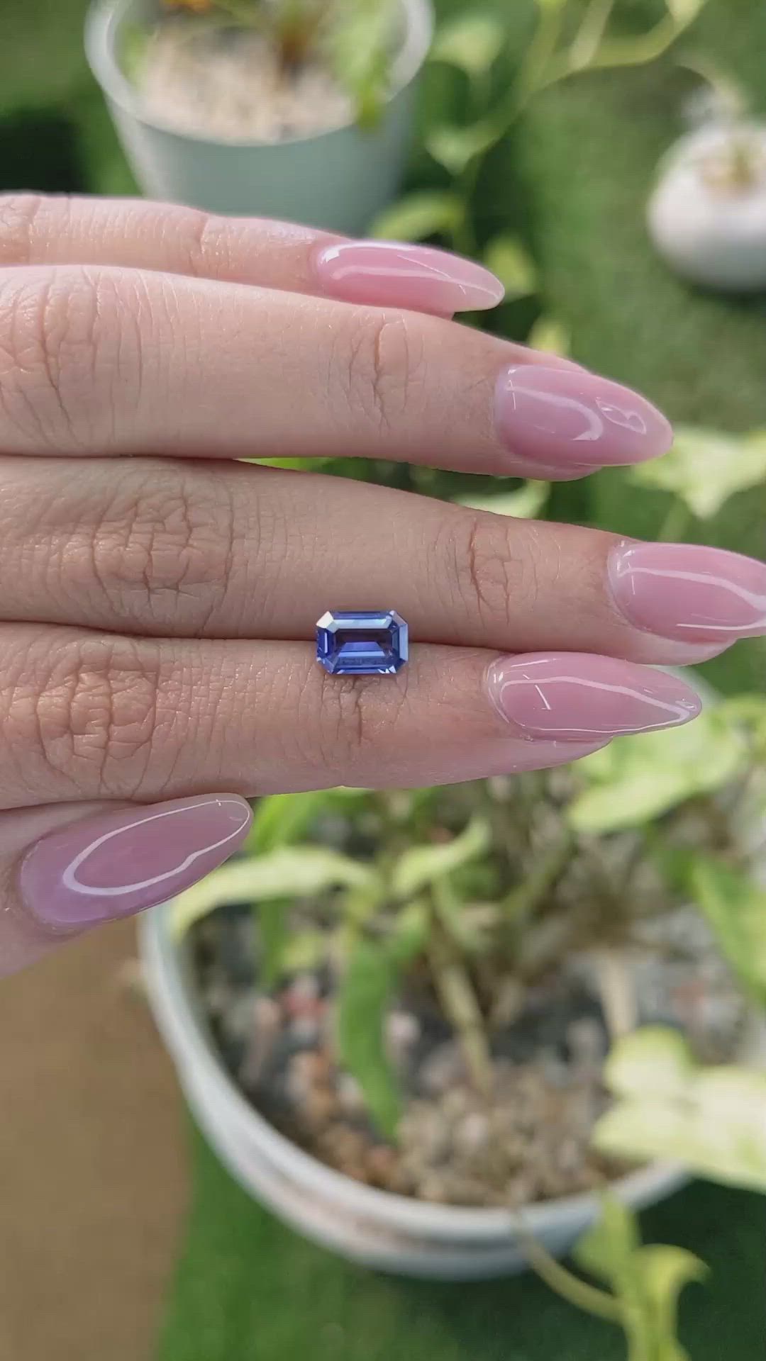 1.45 Ct. Blue Sapphire from Ceylon (Sri Lanka) Size Video