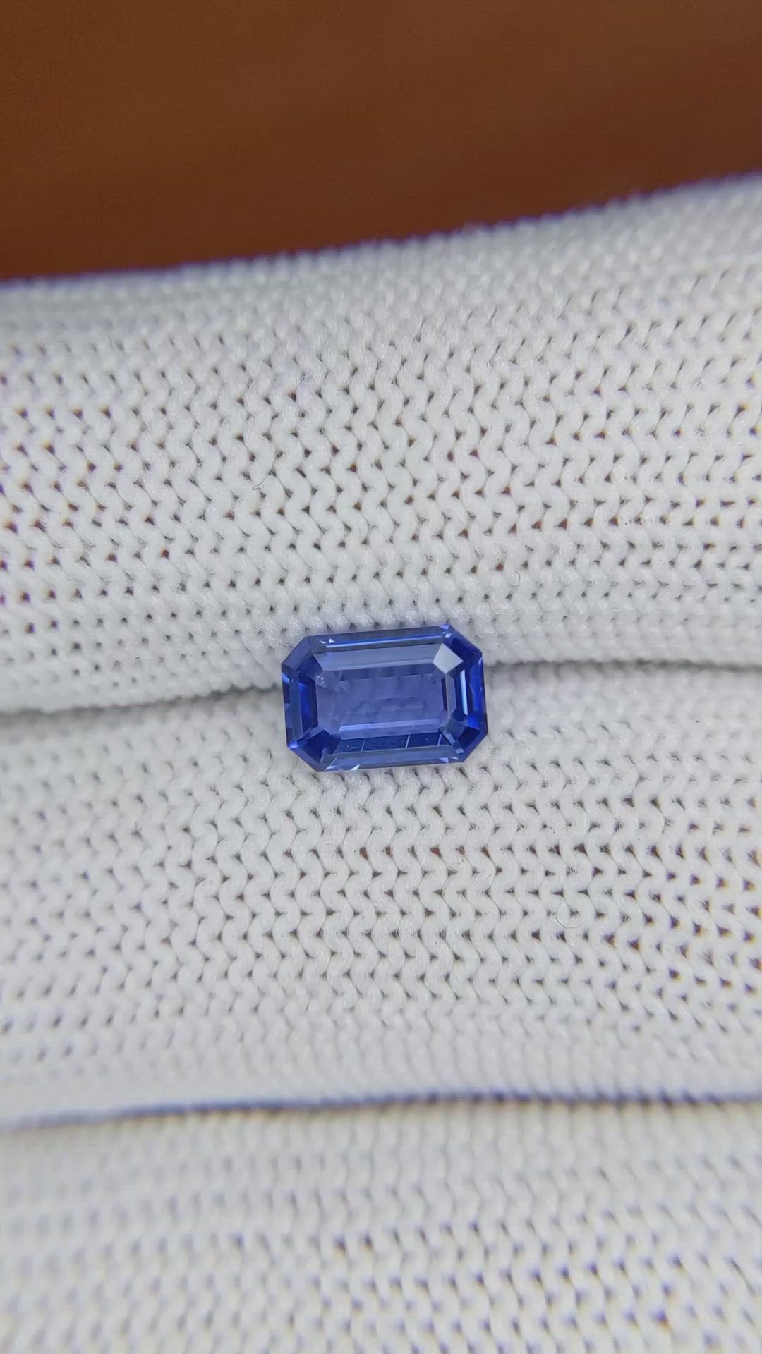 1.45 Ct. Blue Sapphire from Ceylon (Sri Lanka) Size Video