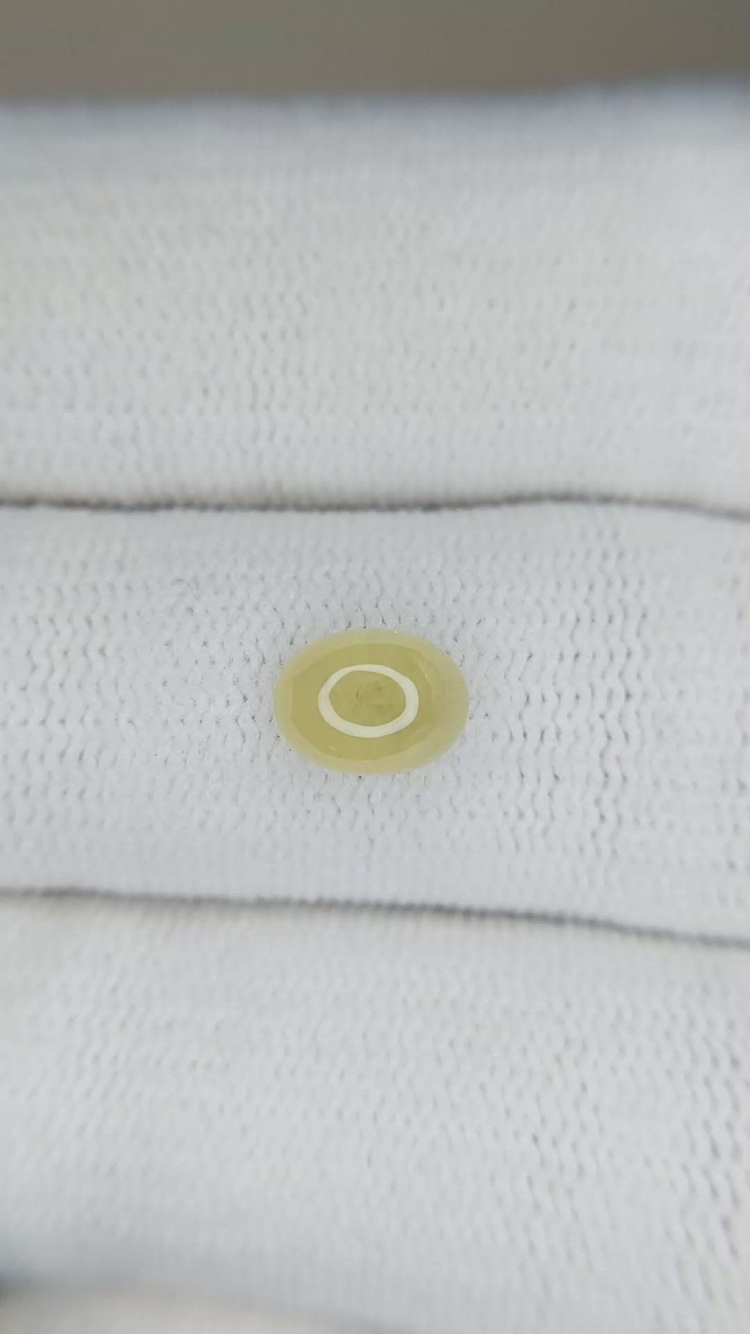 1.21 Ct. Yellow Cabochon Sapphire from Ceylon (Sri Lanka) Size Video