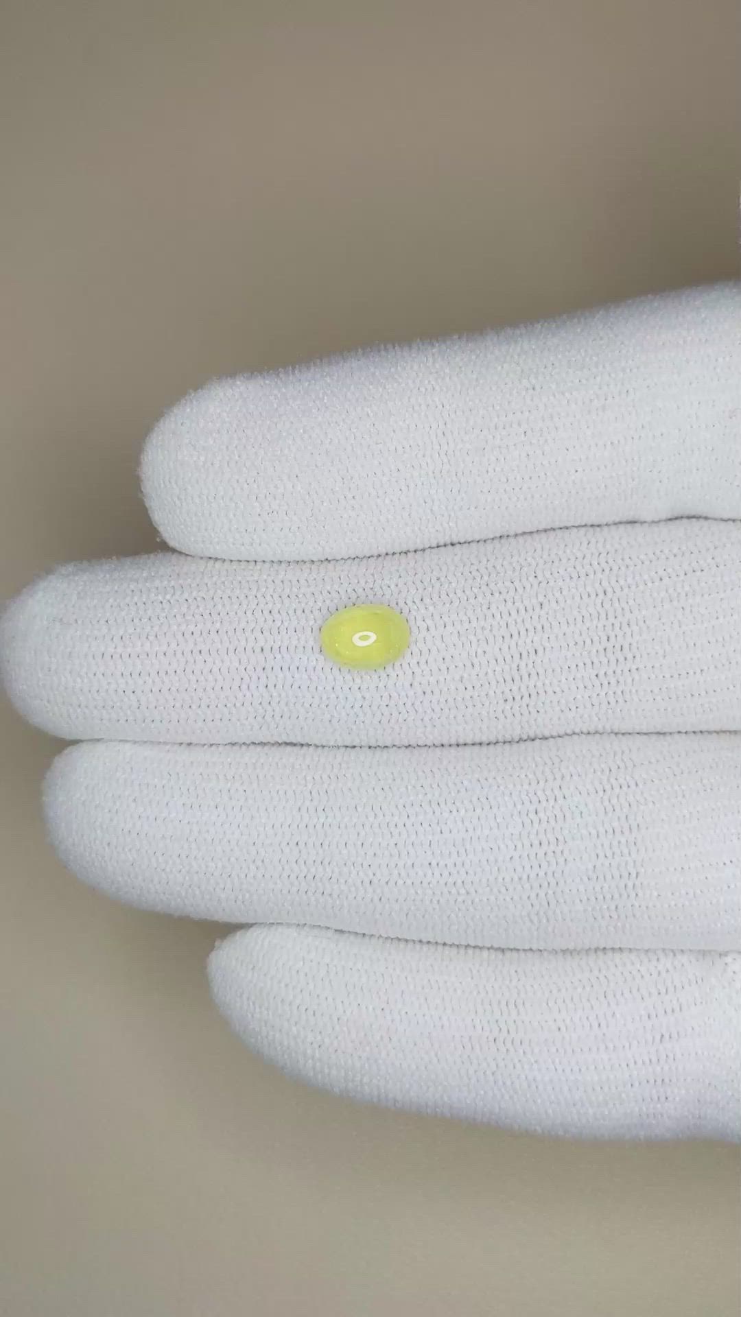 1.12 Ct. Yellow Cabochon Sapphire from Ceylon (Sri Lanka) Size Video