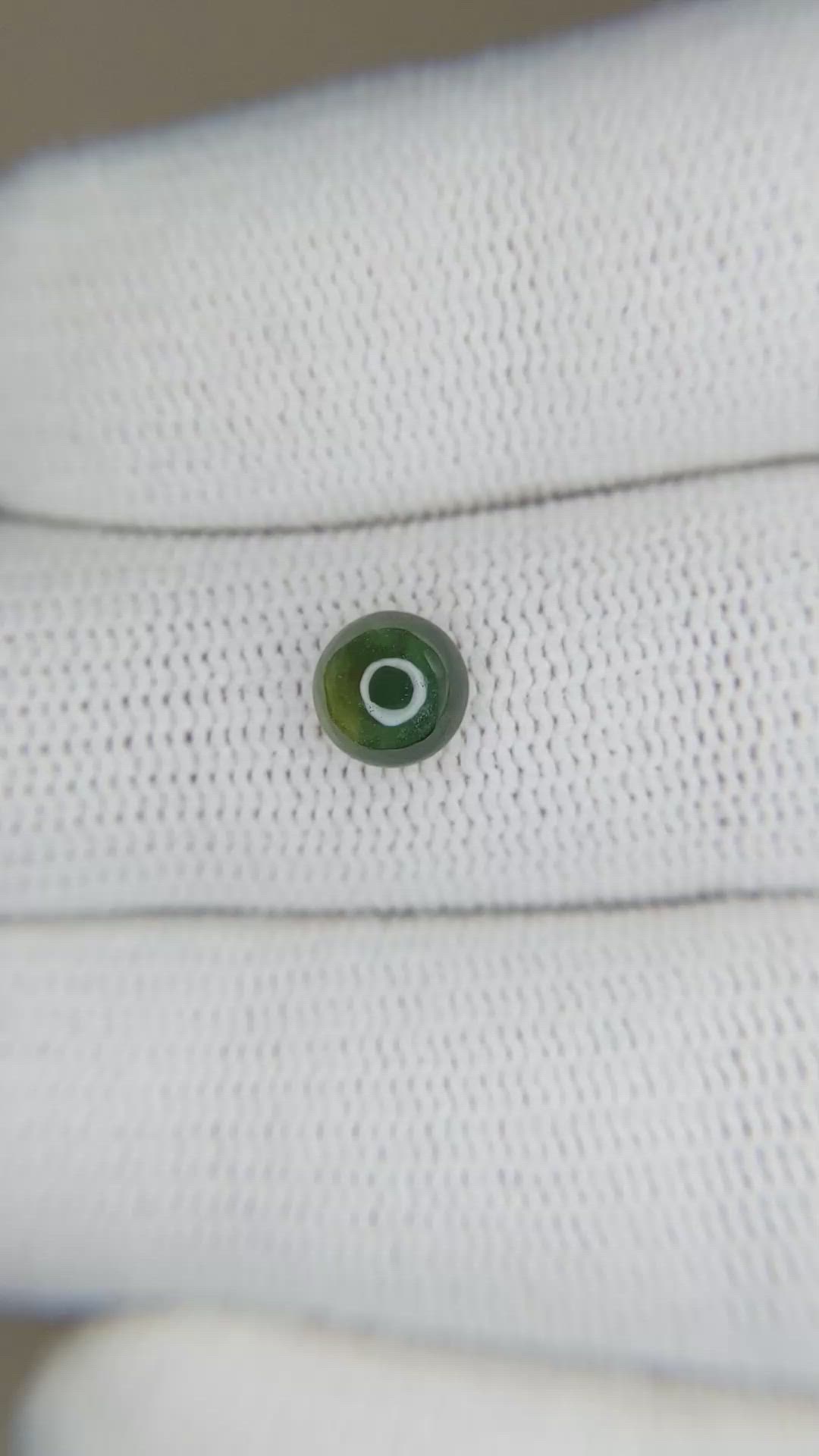 1.15 Ct. Green Cabochon Sapphire from Ceylon (Sri Lanka) Size Video