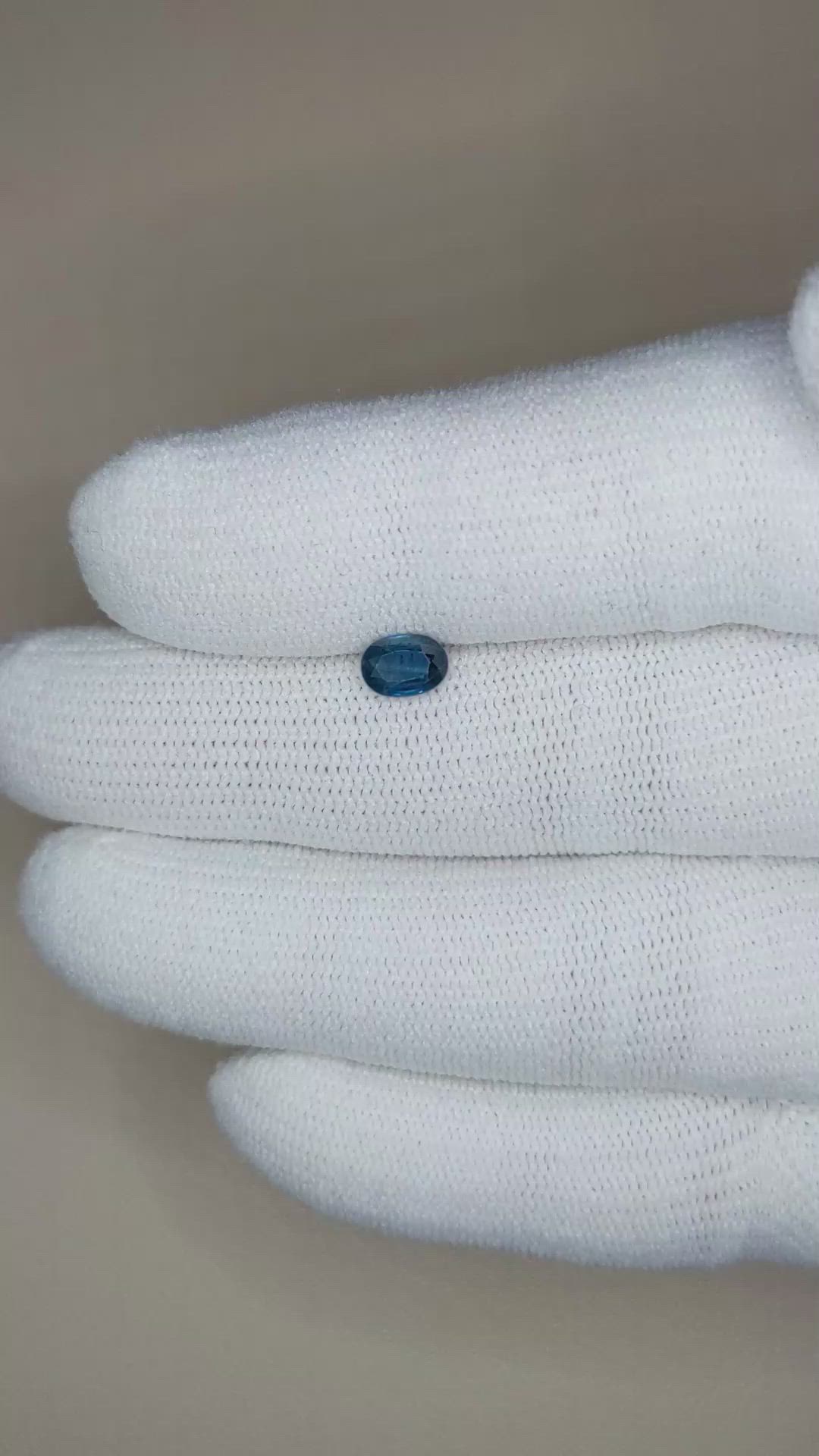 0.64 Ct. Blue Sapphire from Ceylon (Sri Lanka) Size Video