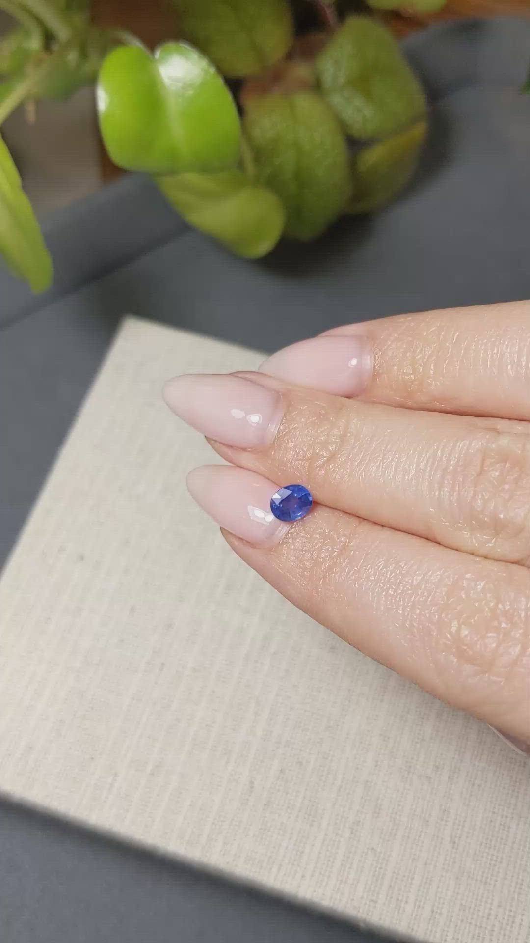 0.62 Ct. Blue Sapphire from Ceylon (Sri Lanka) Size Video