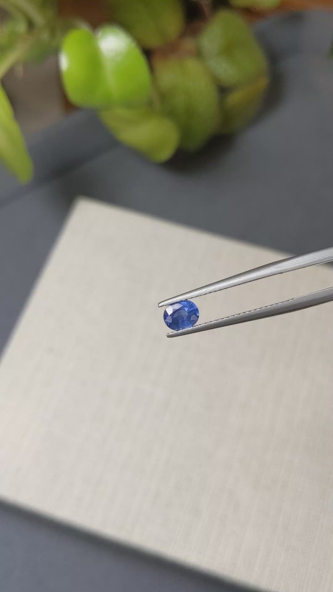 0.62 Ct. Blue Sapphire from Ceylon (Sri Lanka) Size Video