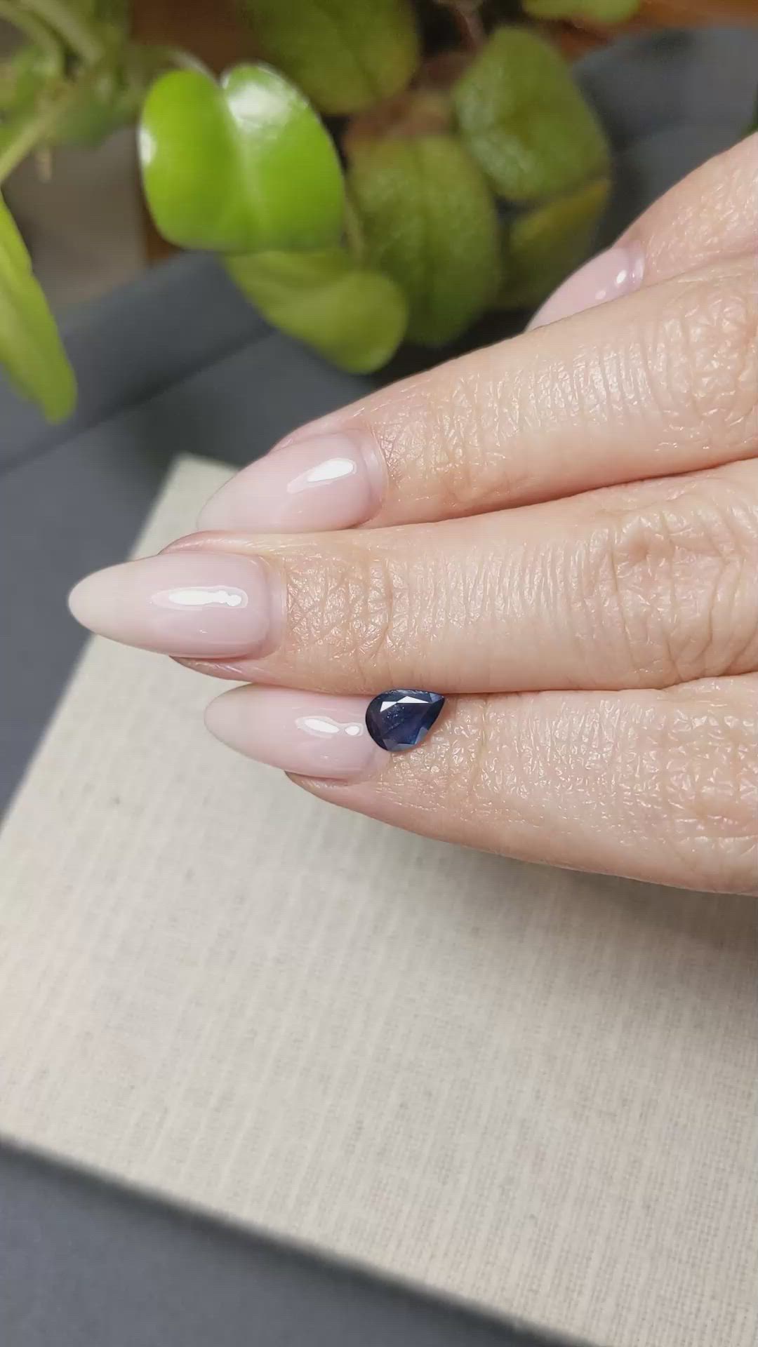 0.84 Ct. Blue Sapphire from Ceylon (Sri Lanka) Size Video