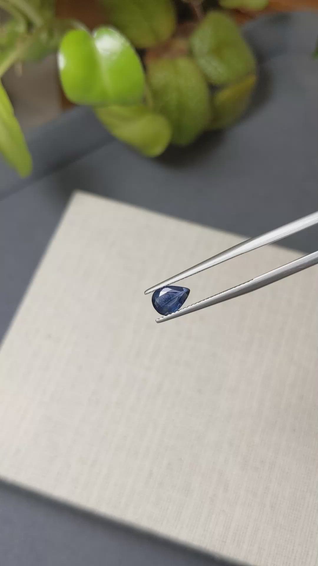 0.84 Ct. Blue Sapphire from Ceylon (Sri Lanka) Size Video