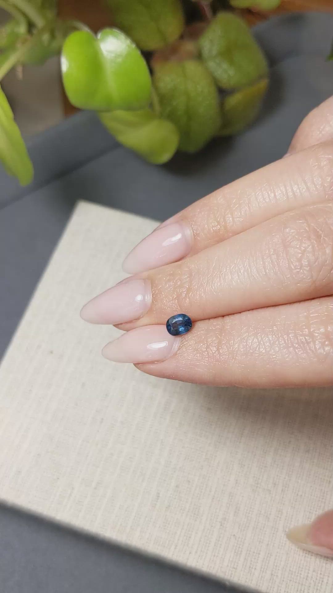 0.70 Ct. Blue Sapphire from Ceylon (Sri Lanka) Size Video