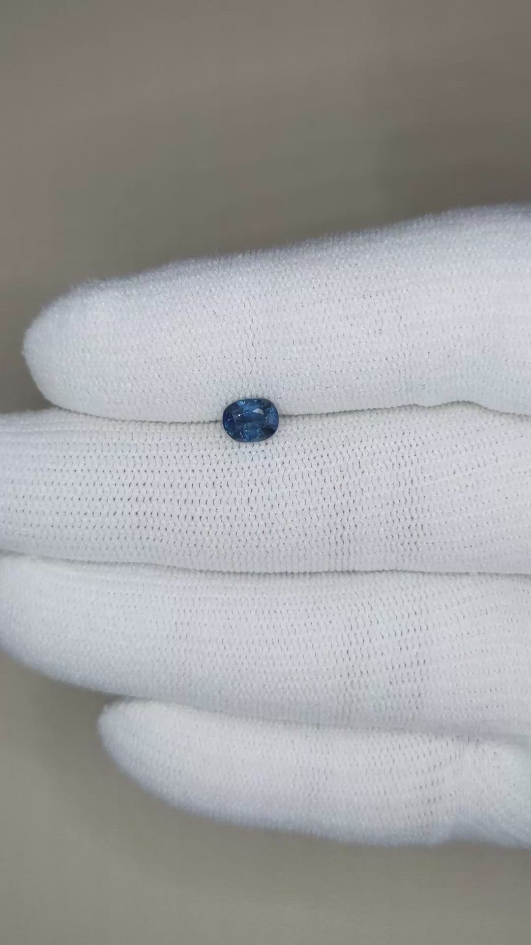 0.70 Ct. Blue Sapphire from Ceylon (Sri Lanka) Size Video