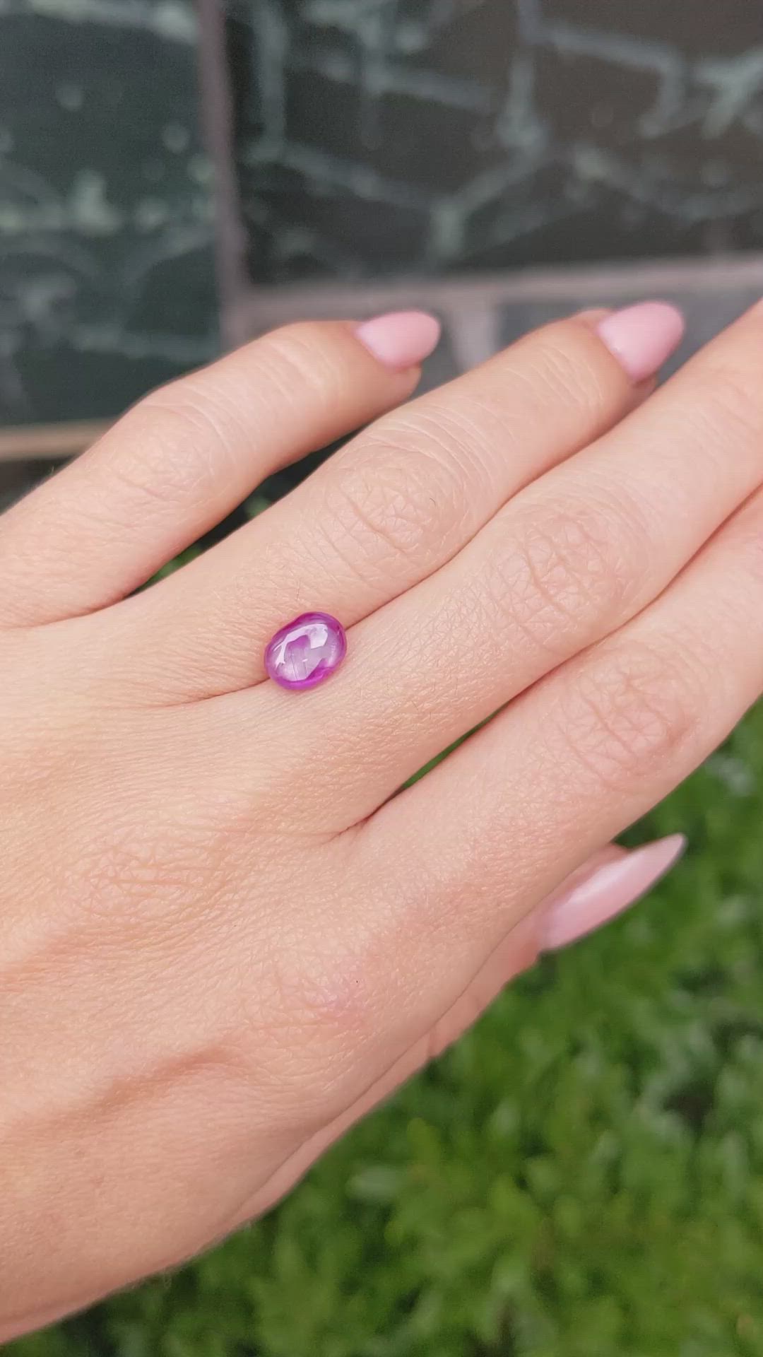 2.20 Ct. Purple Star Sapphire from Burma (Myanmar) Size Video