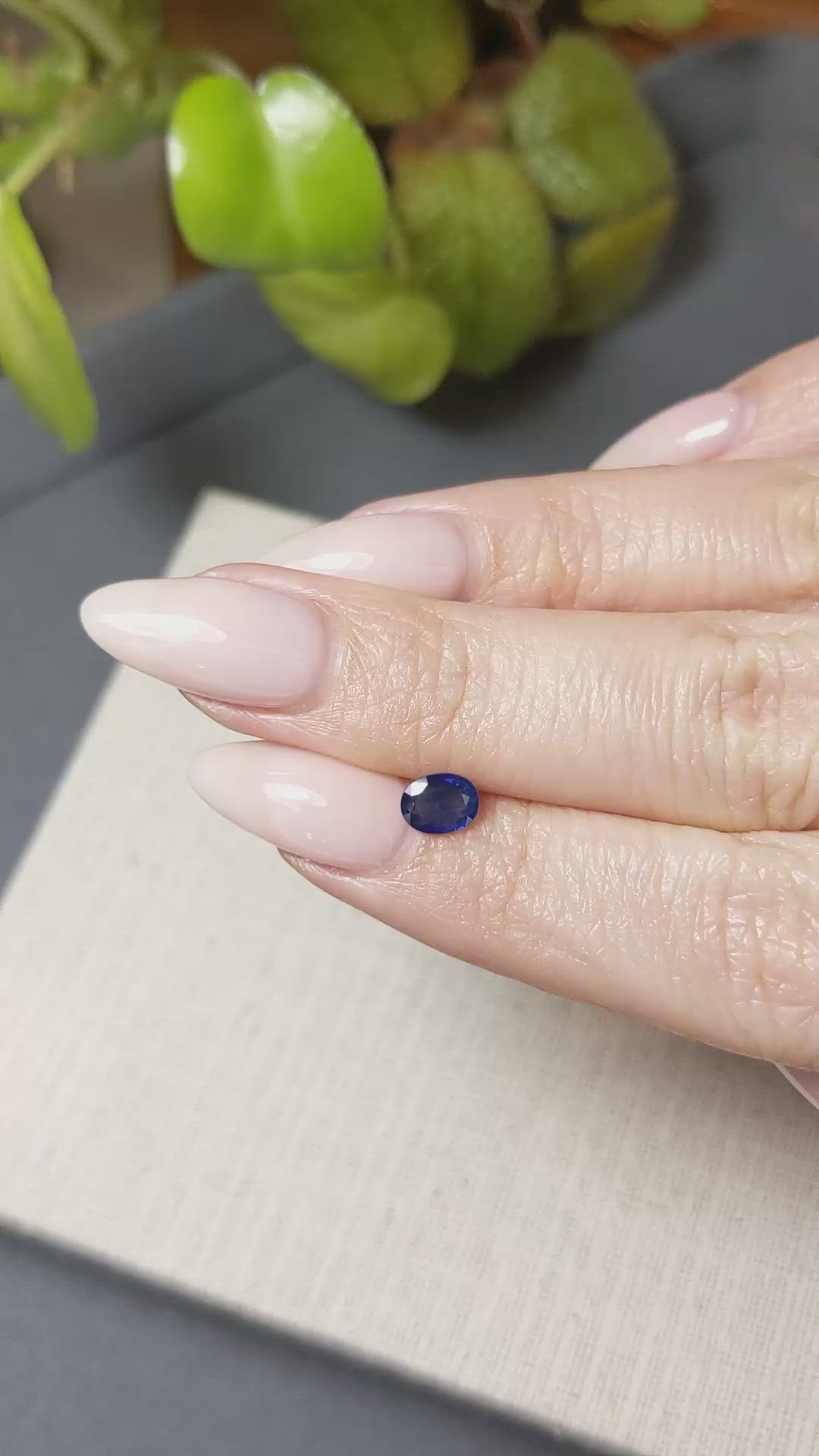 0.61 Ct. Blue Sapphire from Ceylon (Sri Lanka) Size Video