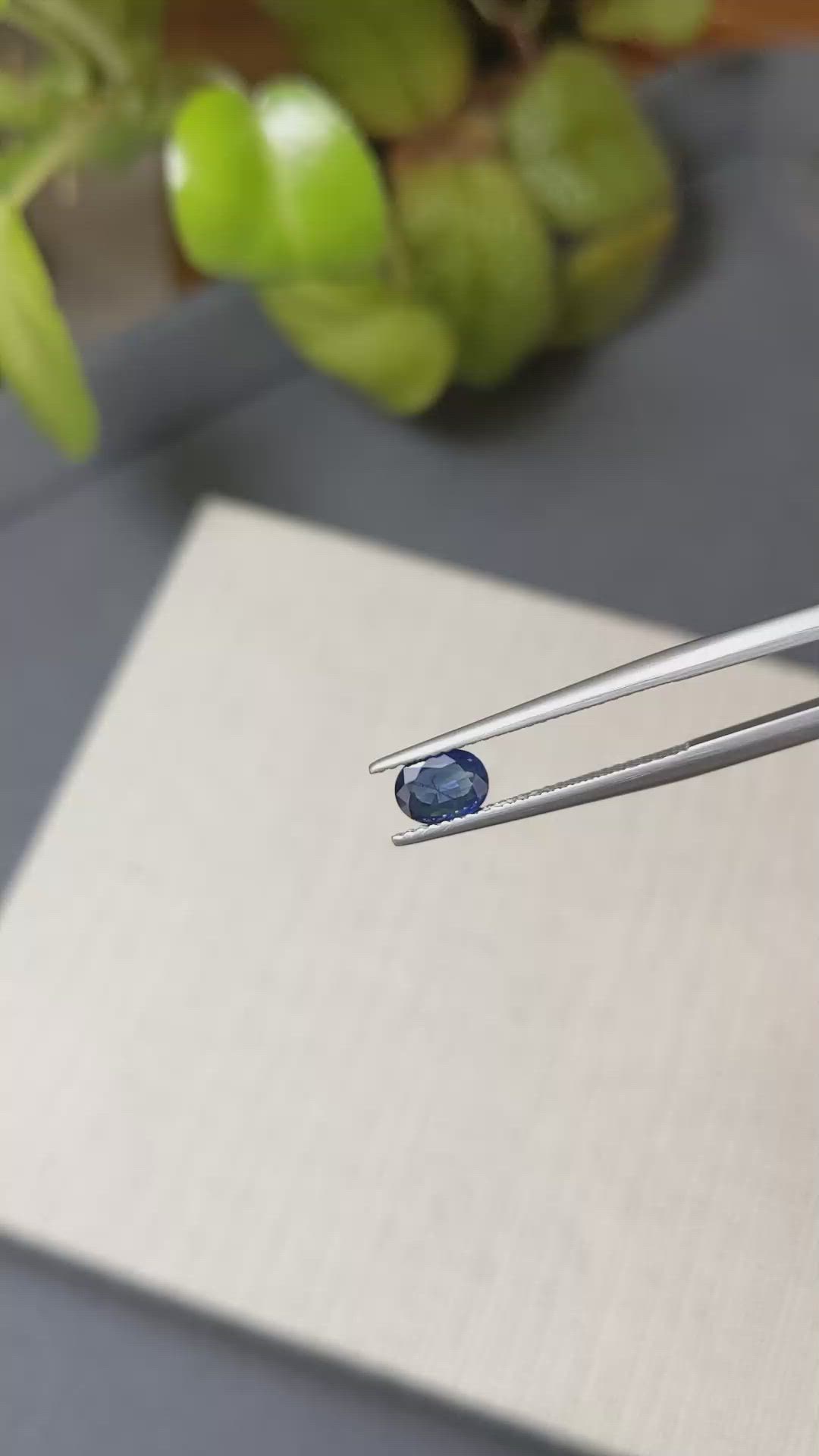 0.61 Ct. Blue Sapphire from Ceylon (Sri Lanka) Size Video