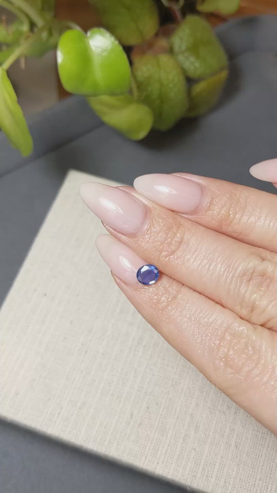 0.65 Ct. Blue Sapphire from Ceylon (Sri Lanka) Size Video