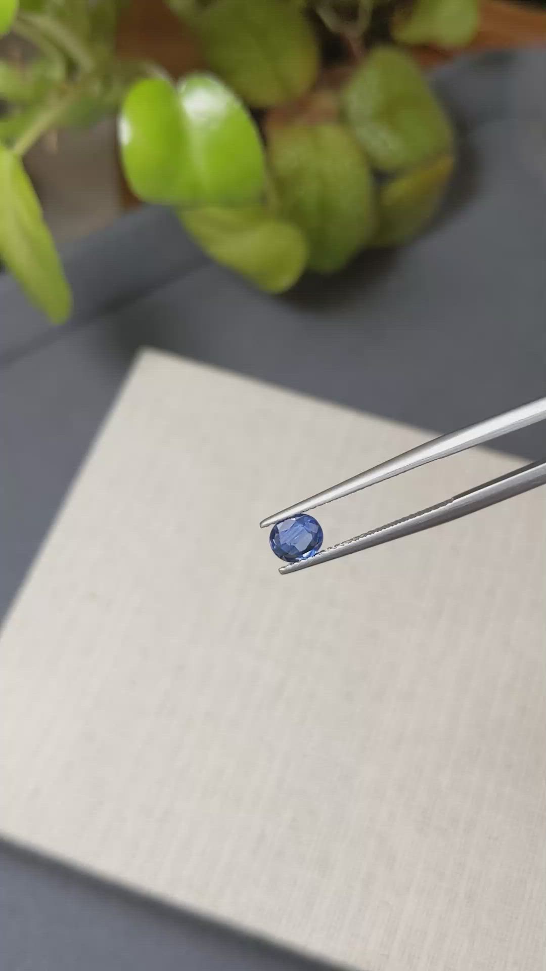 0.65 Ct. Blue Sapphire from Ceylon (Sri Lanka) Size Video