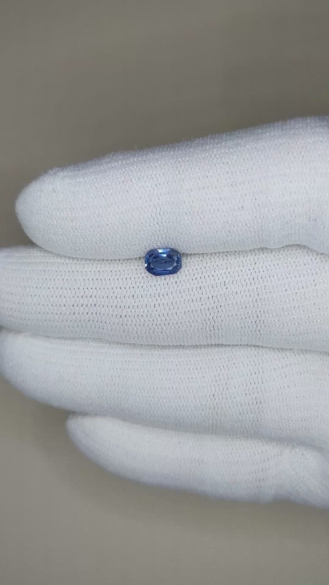 0.70 Ct. Blue Sapphire from Ceylon (Sri Lanka) Size Video