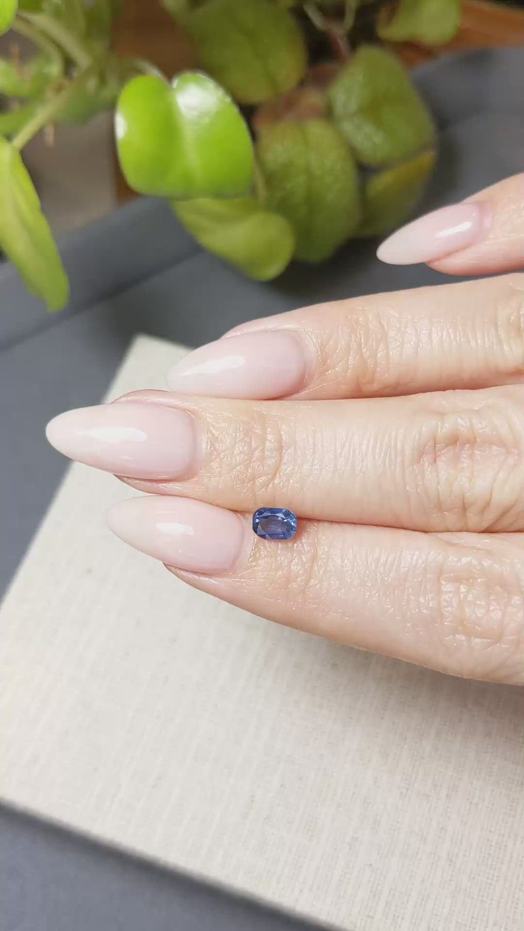 0.70 Ct. Blue Sapphire from Ceylon (Sri Lanka) Size Video