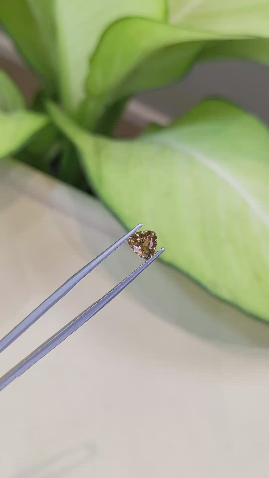 1.17 Ct. Yellowish Brown Sapphire from Madagascar Size Video