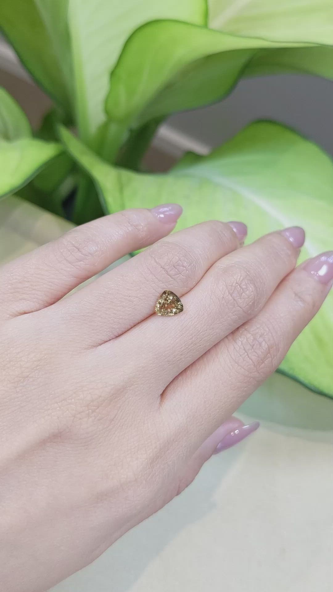 1.17 Ct. Yellowish Brown Sapphire from Madagascar Size Video