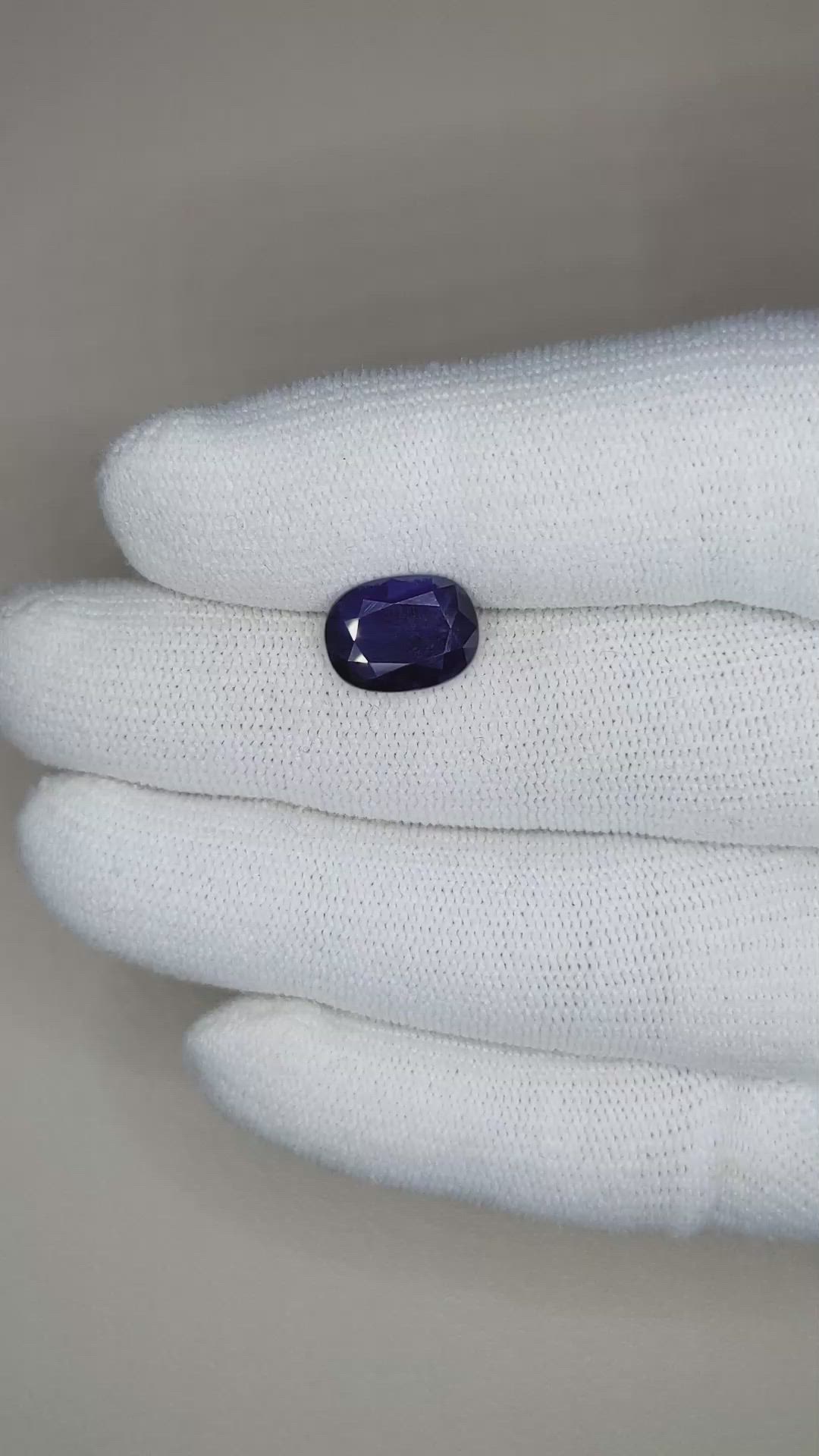 3.08 Ct. Blue Sapphire from Thailand Size Video