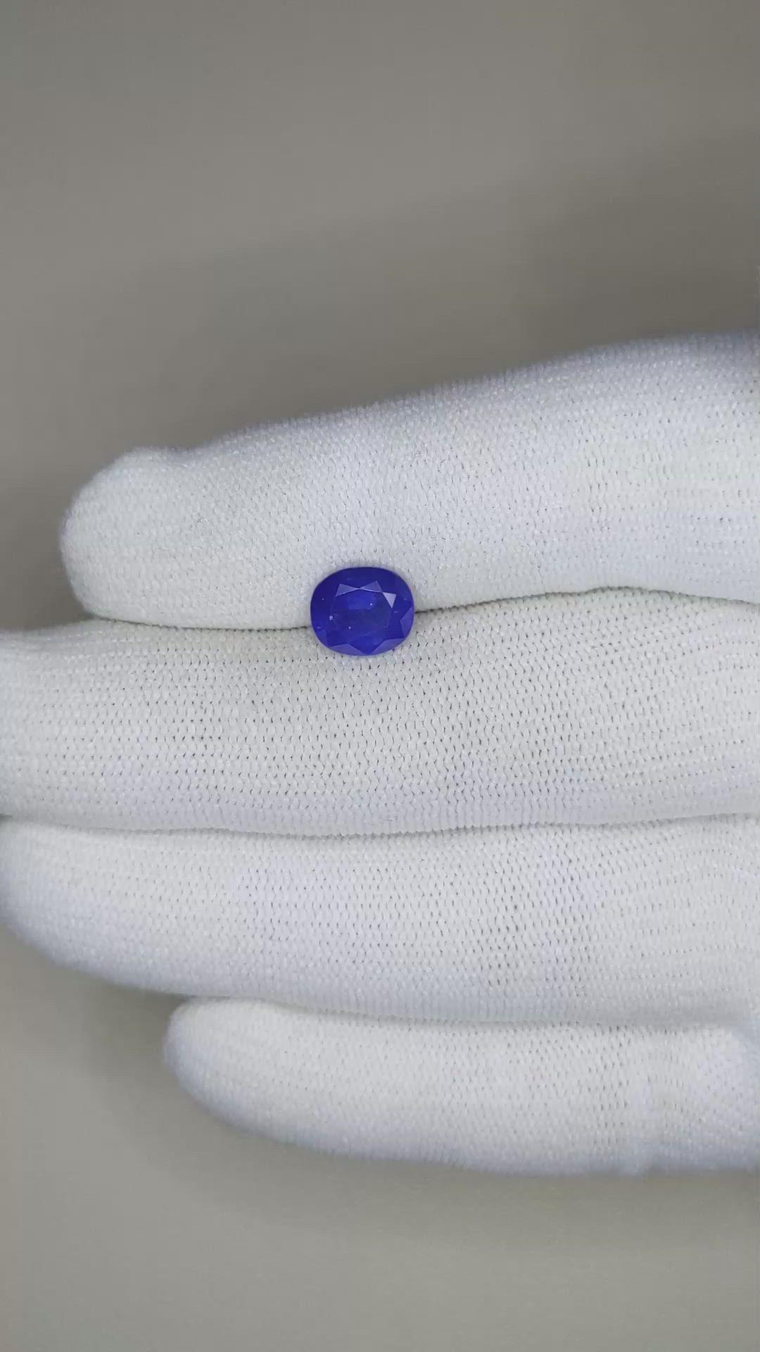 2.40 Ct. Blue Sapphire from Ceylon (Sri Lanka) Size Video