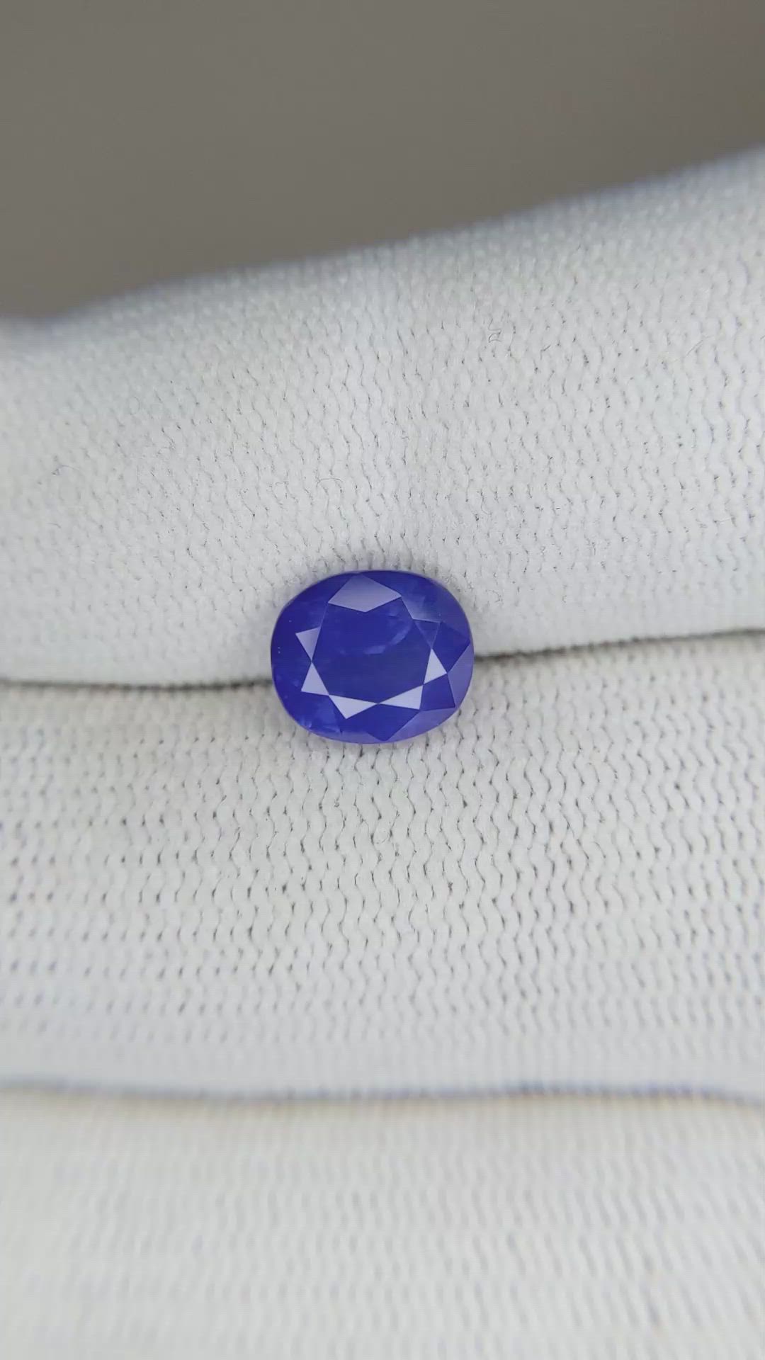 2.40 Ct. Blue Sapphire from Ceylon (Sri Lanka) Size Video