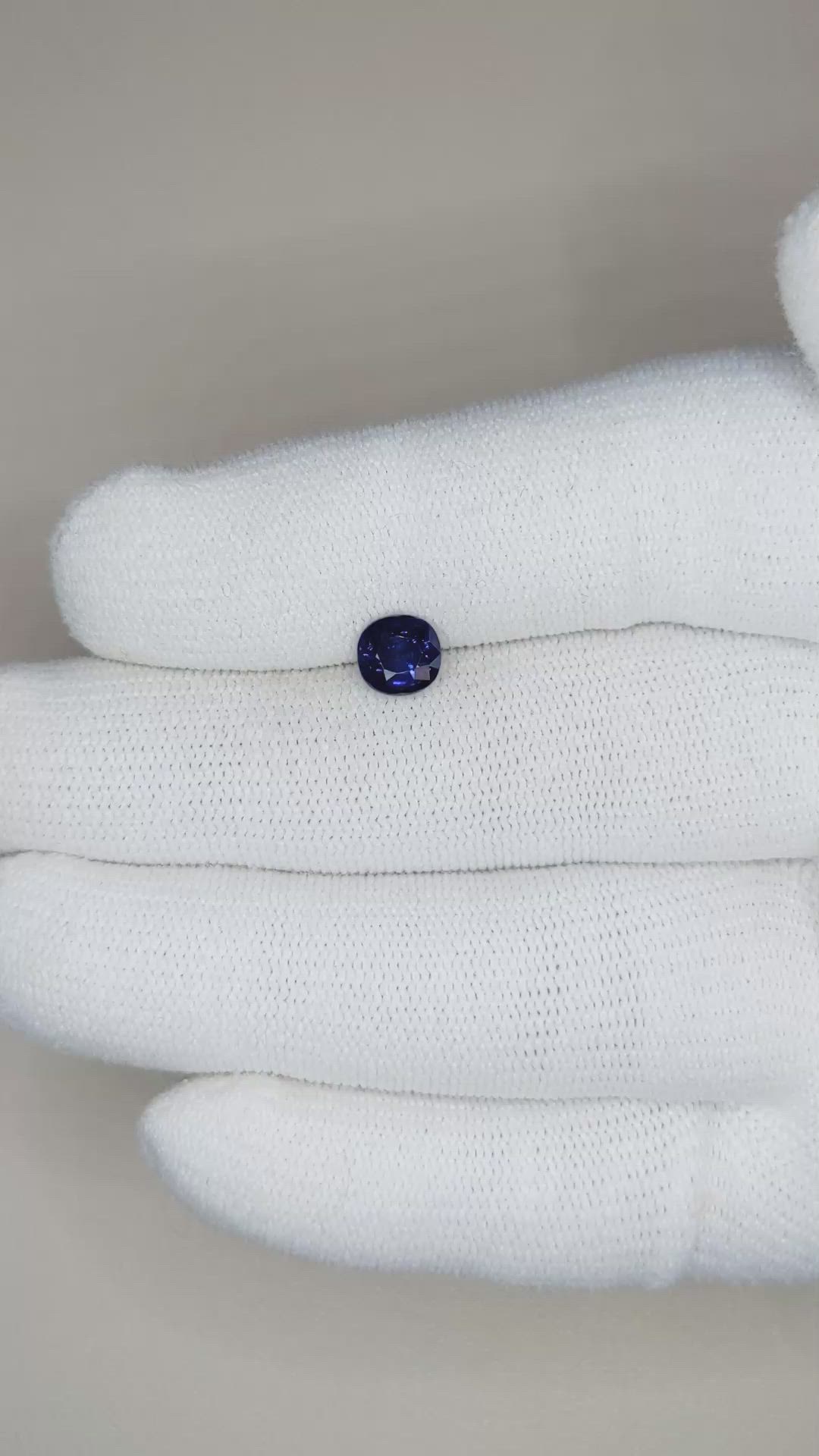1.31 Ct. Blue Sapphire from Madagascar Size Video