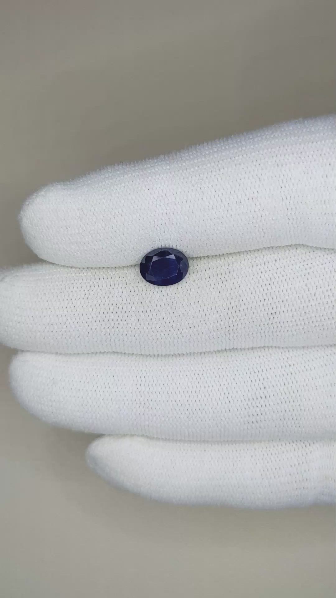 1.87 Ct. Blue Sapphire from Thailand Size Video