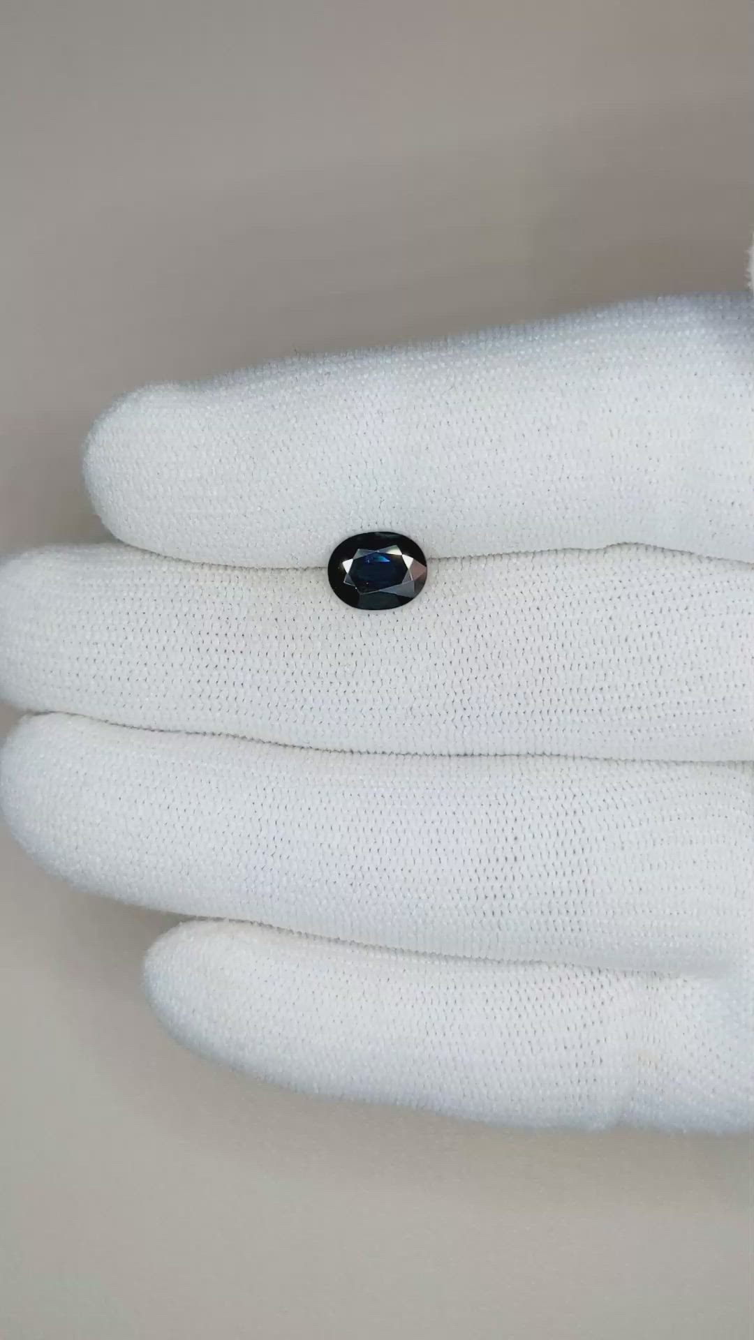 1.46 Ct. Blue Sapphire from Madagascar Size Video