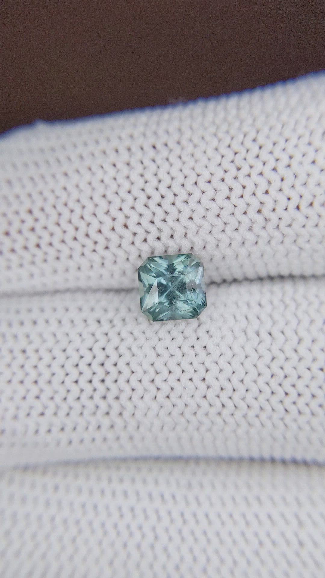 1.24 Ct. Bluish Green Sapphire from Ceylon (Sri Lanka) Size Video