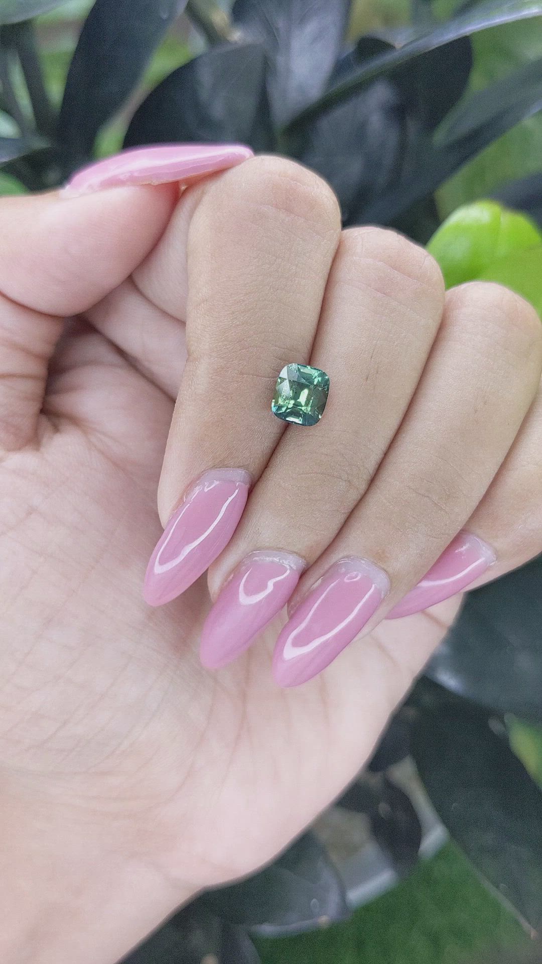 1.74 Ct. Bluish Green Sapphire from Ceylon (Sri Lanka) Size Video